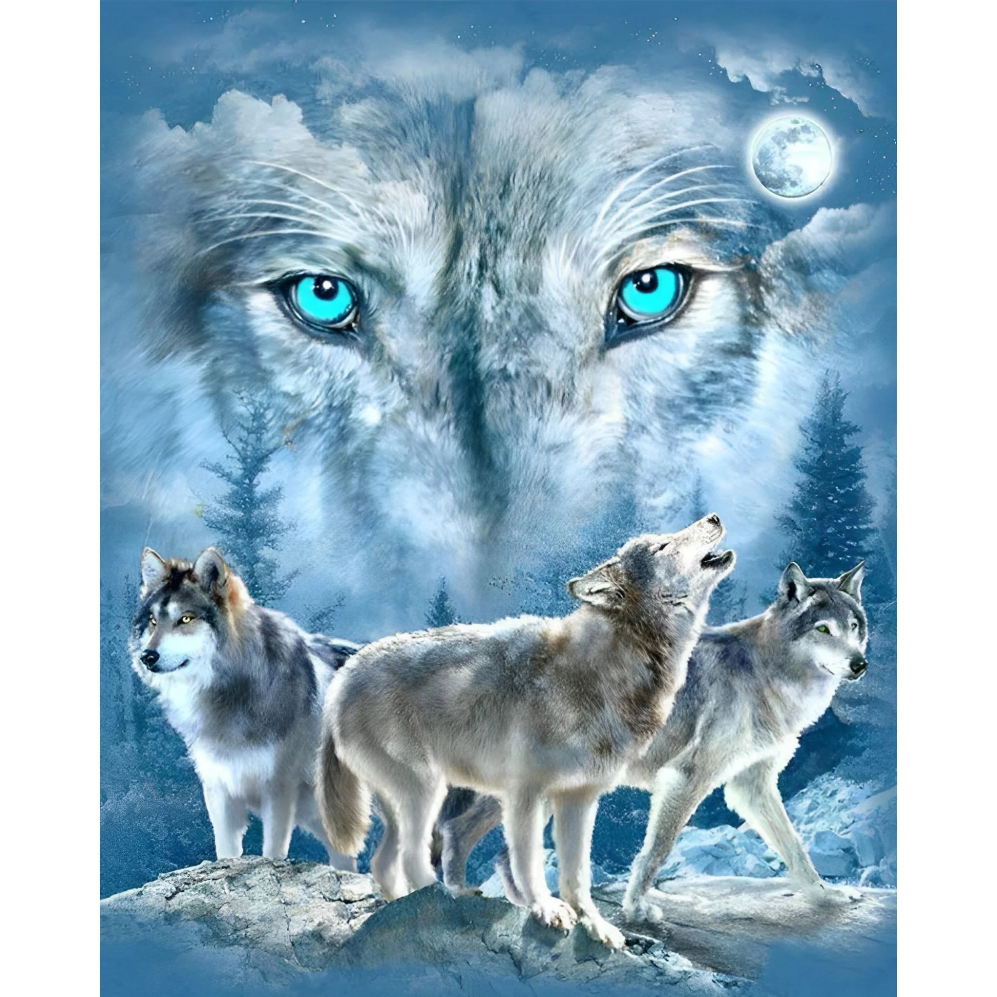 Wolf Stare | Diamond Painting - Image 2