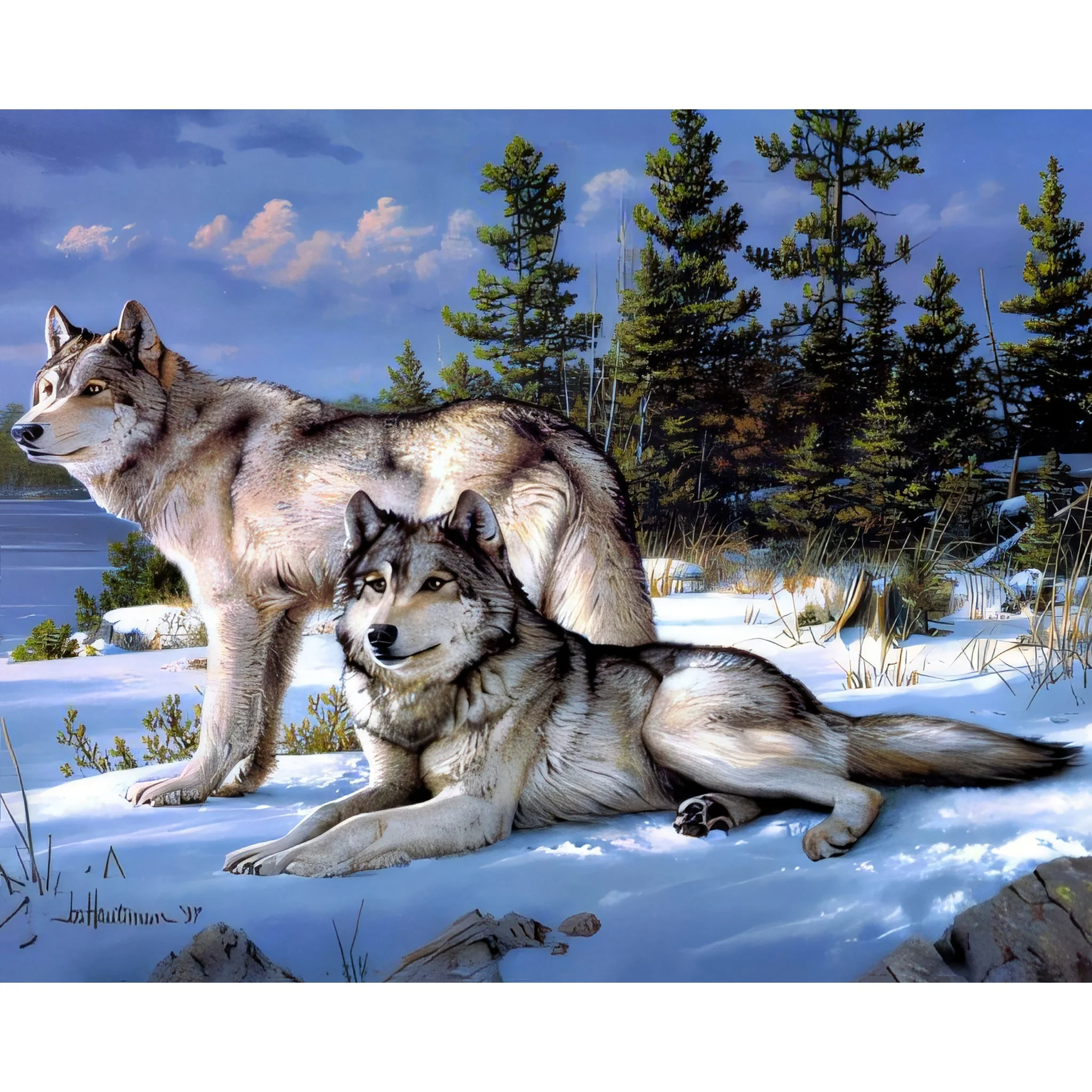 Wolves | Diamond Painting - Image 2