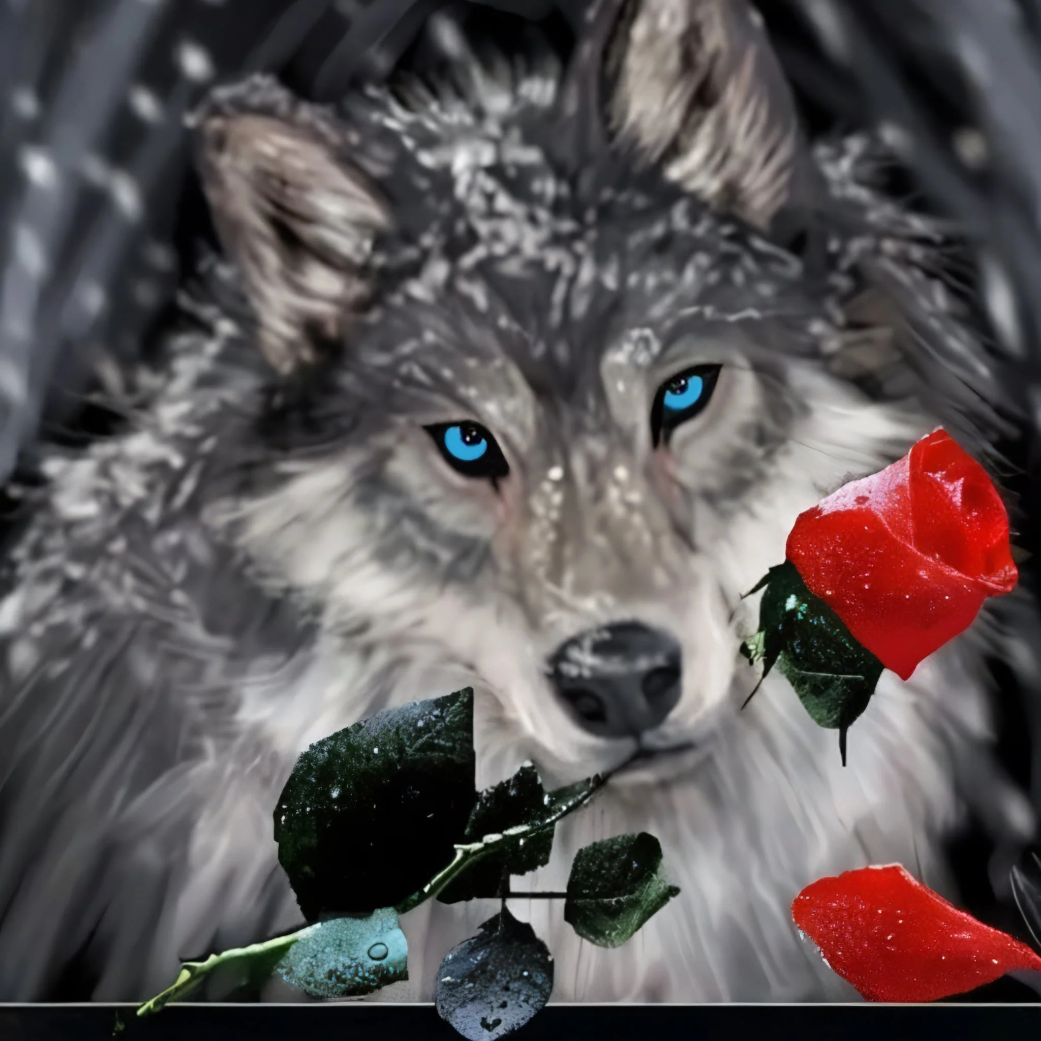 Wolf Rose | Diamond Painting - Image 2