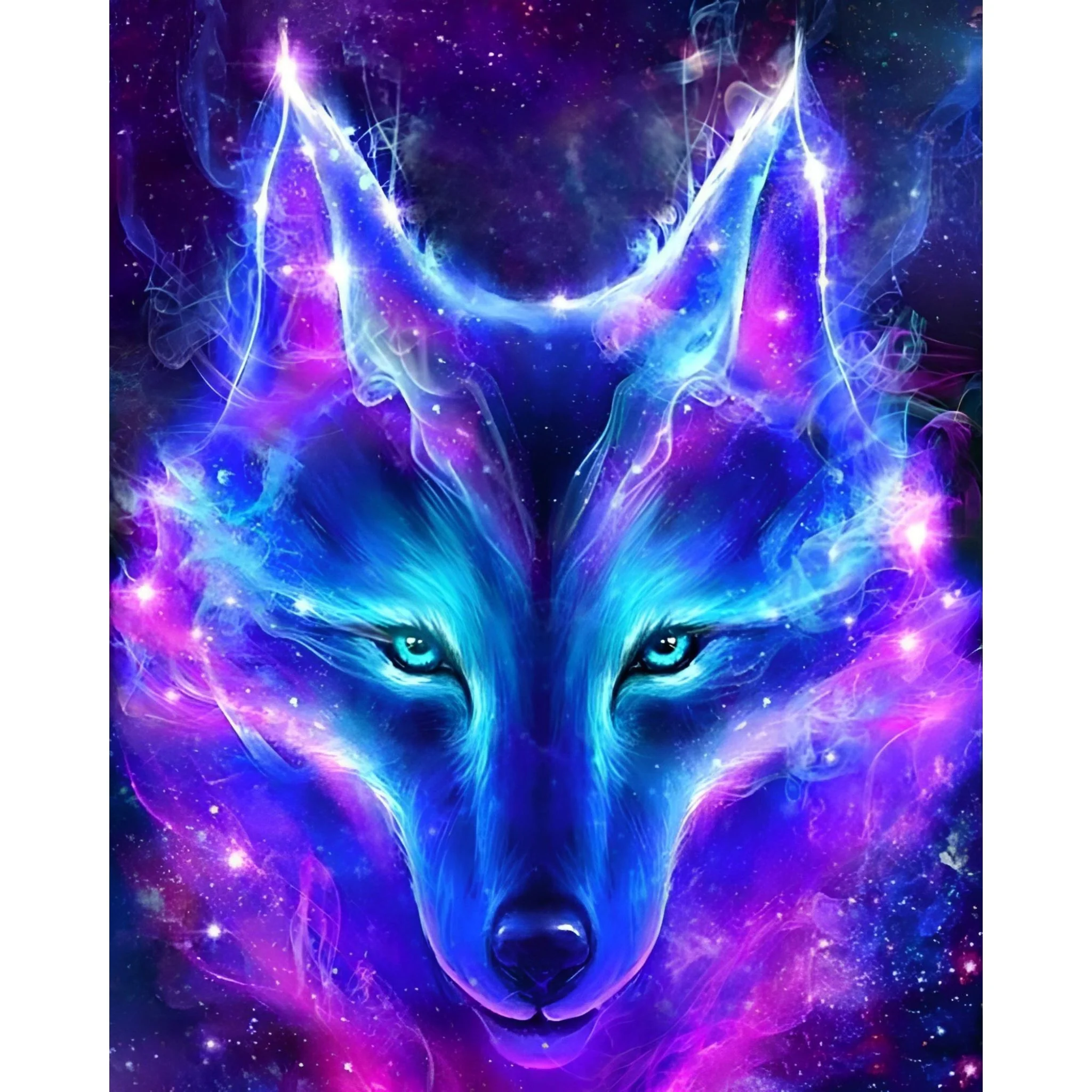Colorful Wolf | Diamond Painting - Image 2