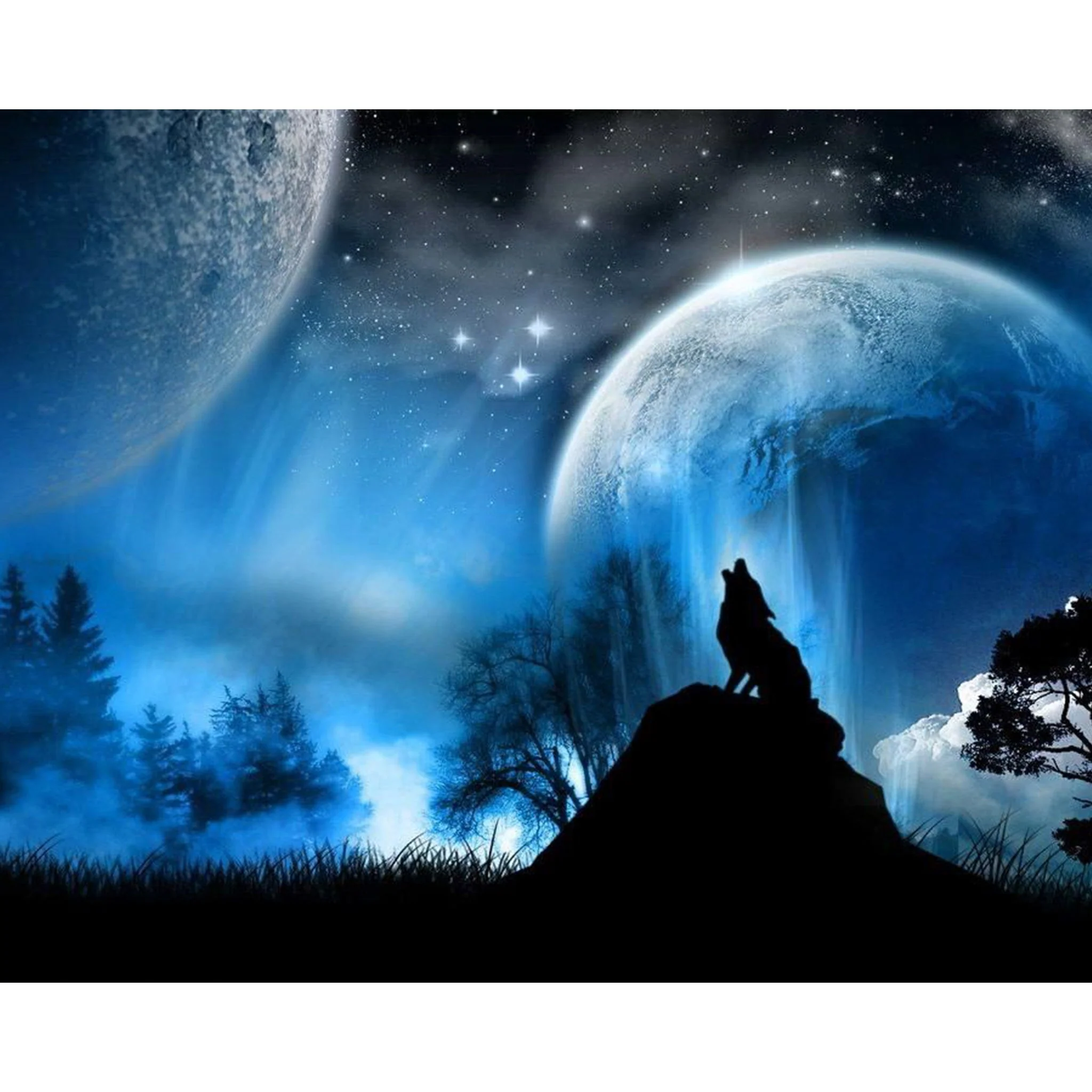 Wolf Howl | Diamond Painting - Image 2
