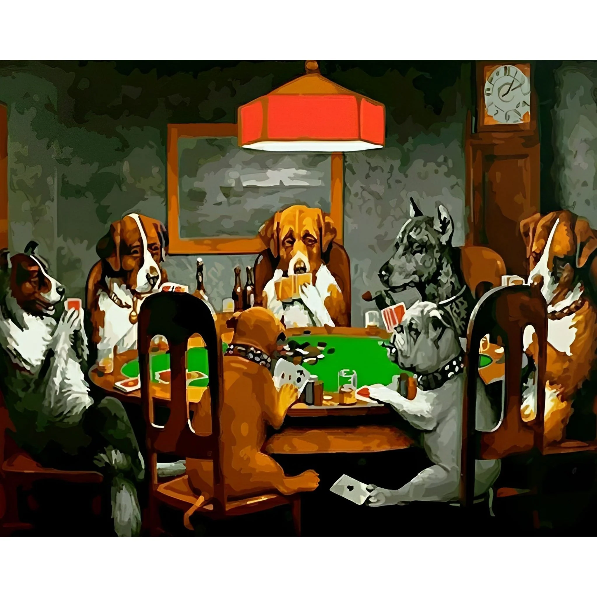Dogs Playing Poker | Diamond Painting - Image 2