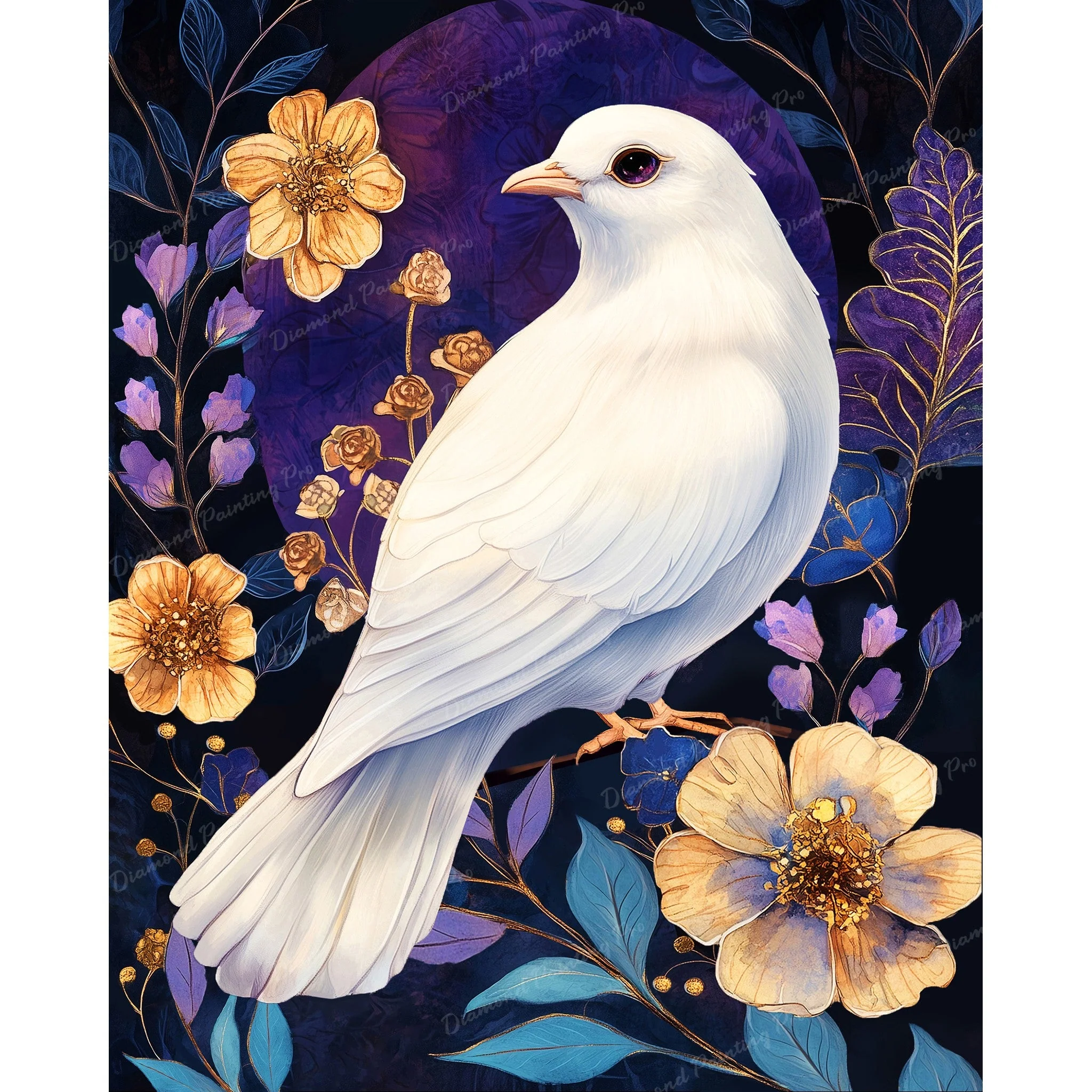 Dove and Blossoms | Diamond Painting - Image 2