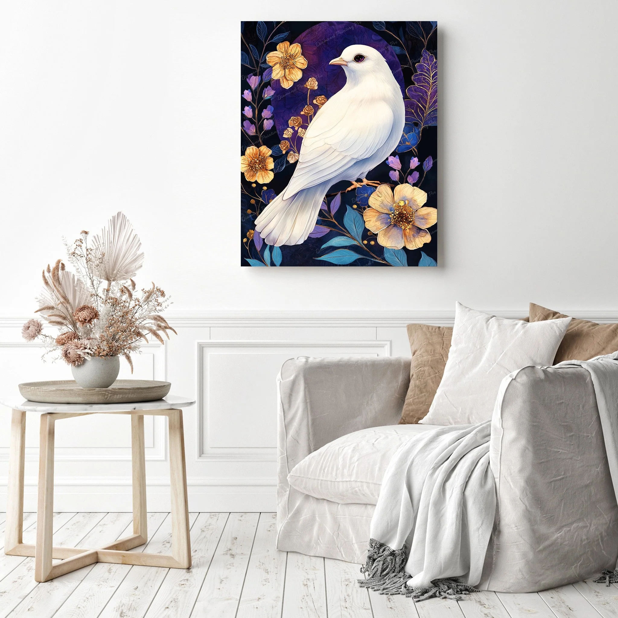 Dove and Blossoms | Diamond Painting - Image 3
