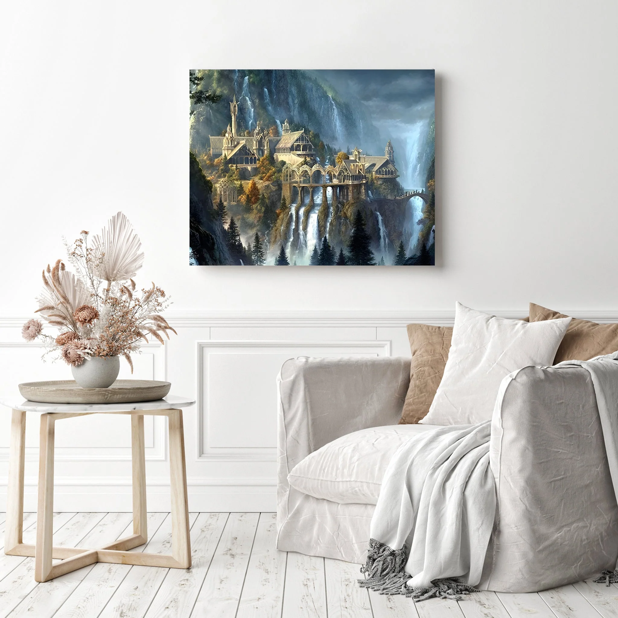 Dream Mysterious Castle Waterfall | Diamond Painting - Image 3
