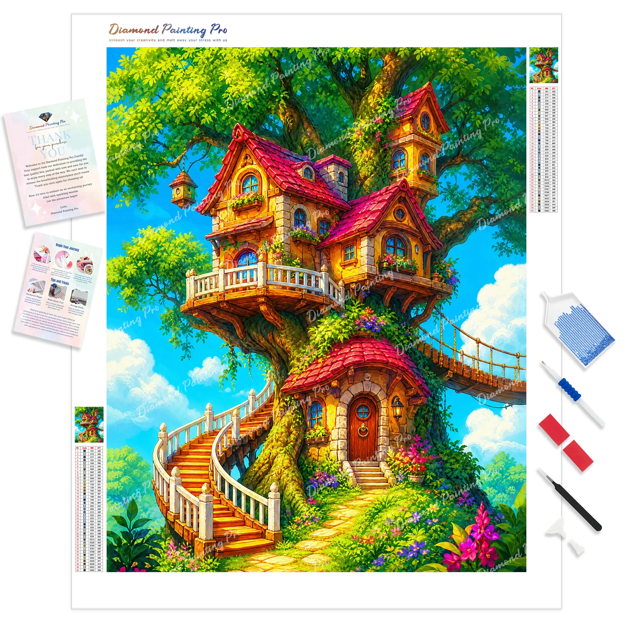 Enchanted Canopy Cottage | Diamond Painting