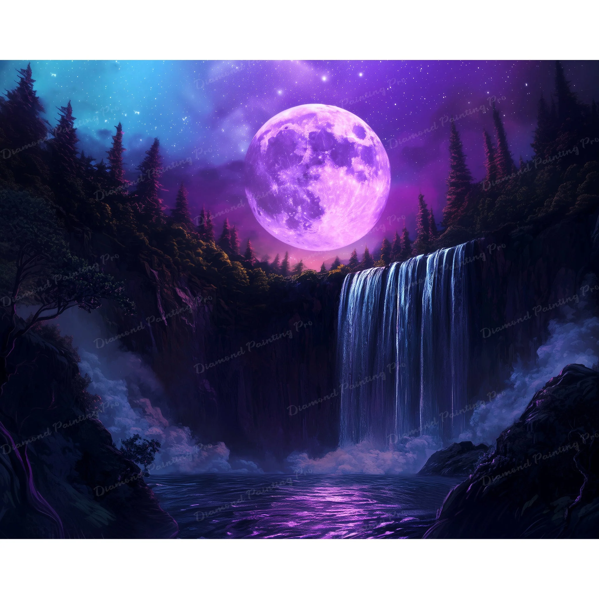 Enchanted Violet Moon | Diamond Painting - Image 2