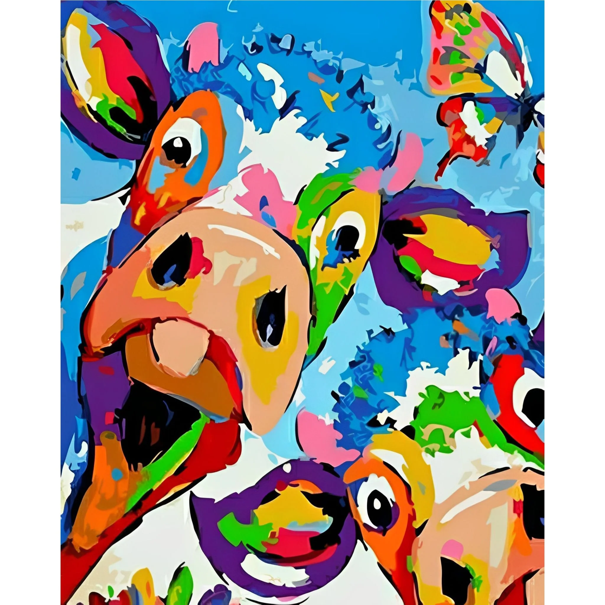 Exotic Colorful Cows | Diamond Painting - Image 2