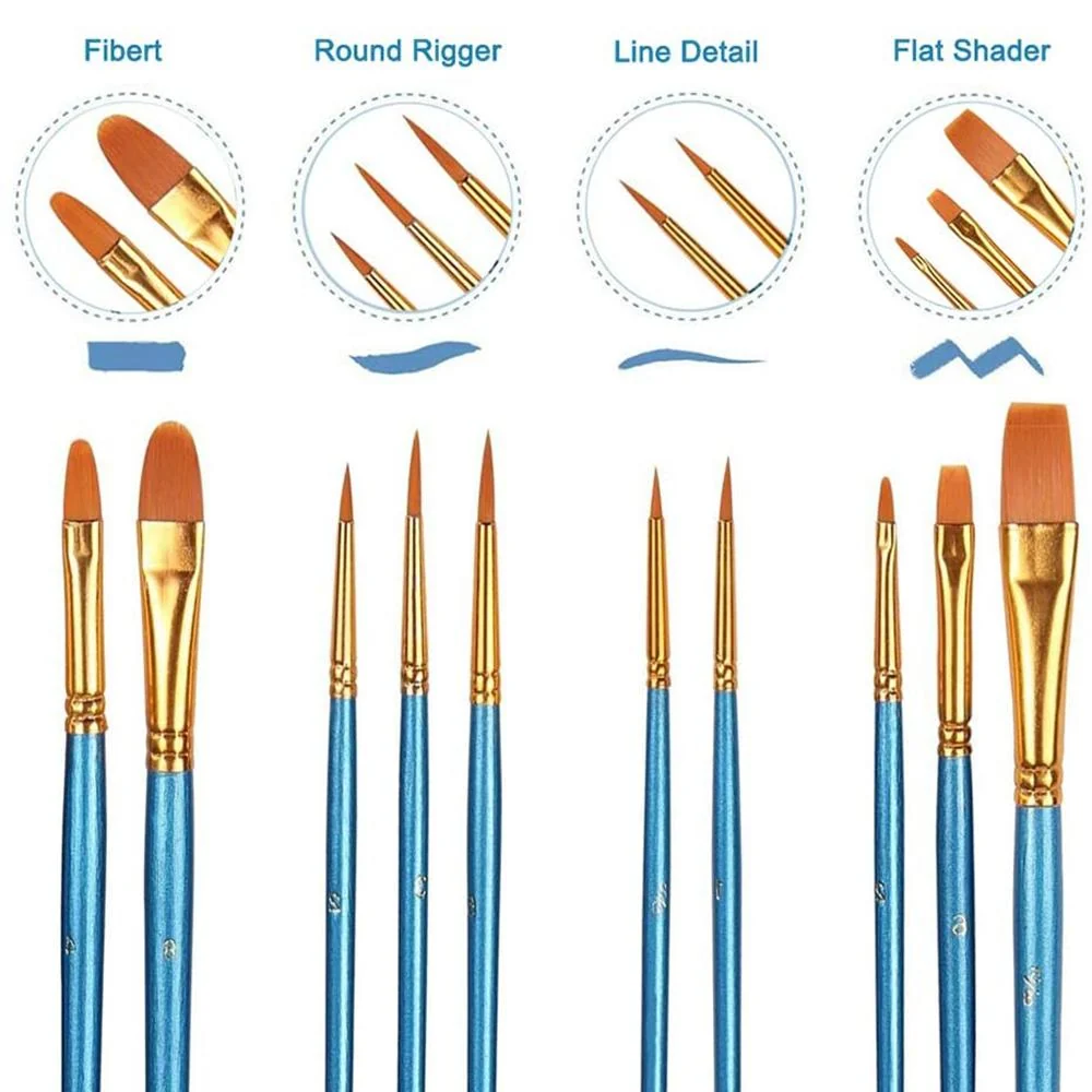 Extra 10 Pcs High Quality Paint Brushes - Image 3