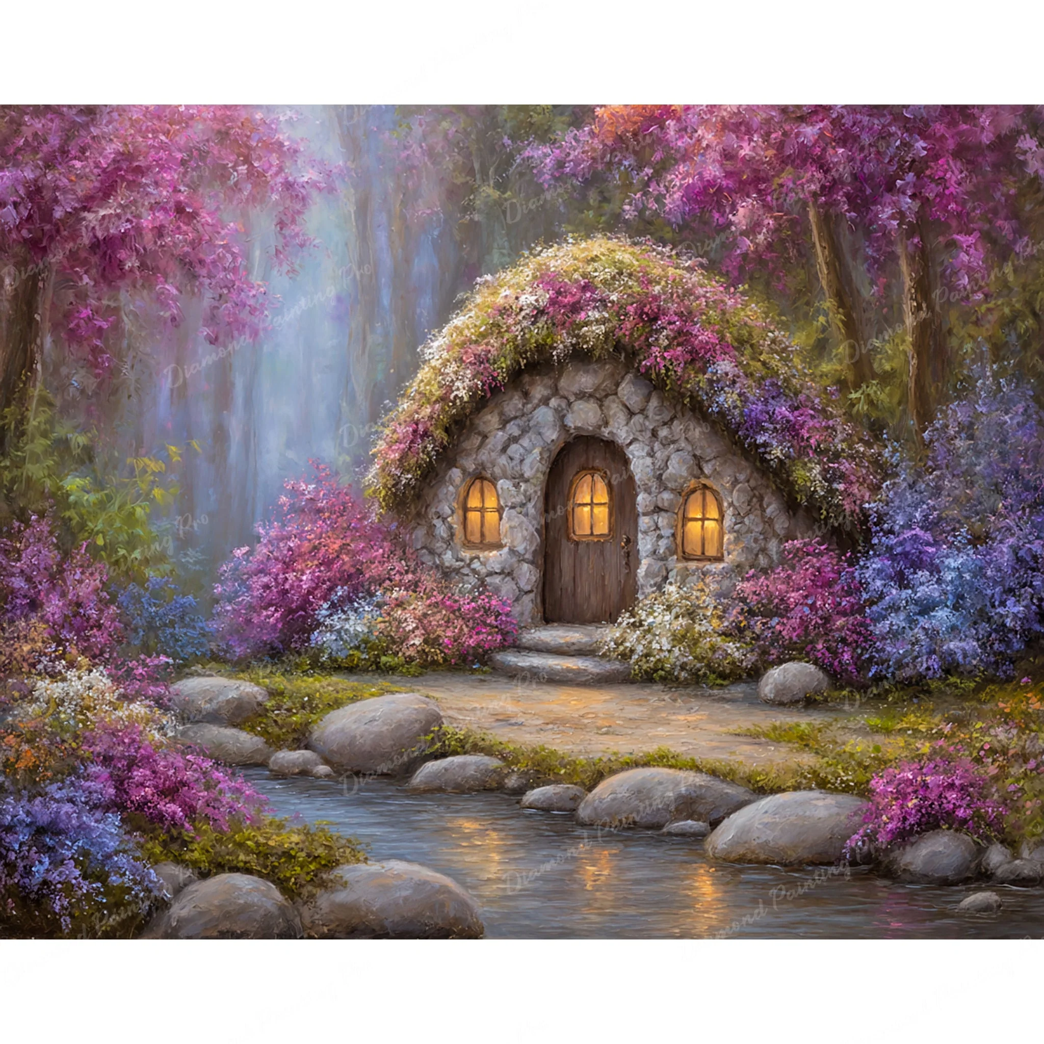 Fairy Blossom Cottage | Diamond Painting - Image 2