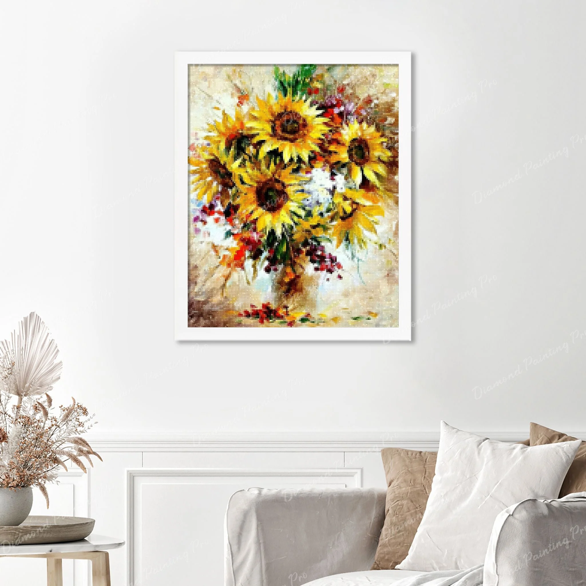 Bright Sunflower Vase | Finished Diamond Painting - Image 3