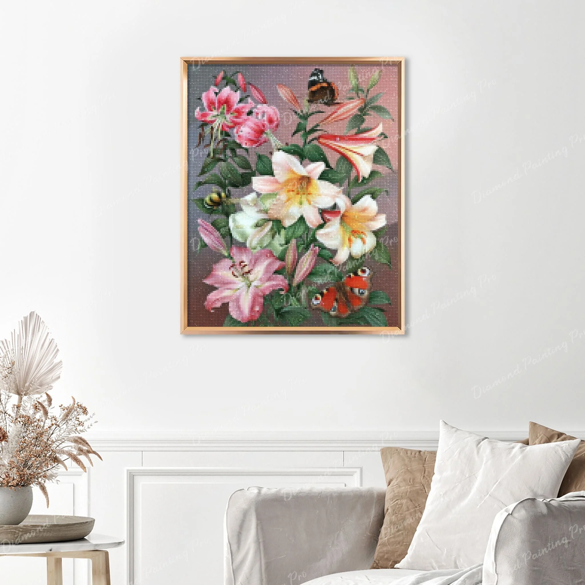Butterflies and Flowers | Finished Diamond Painting - Image 5