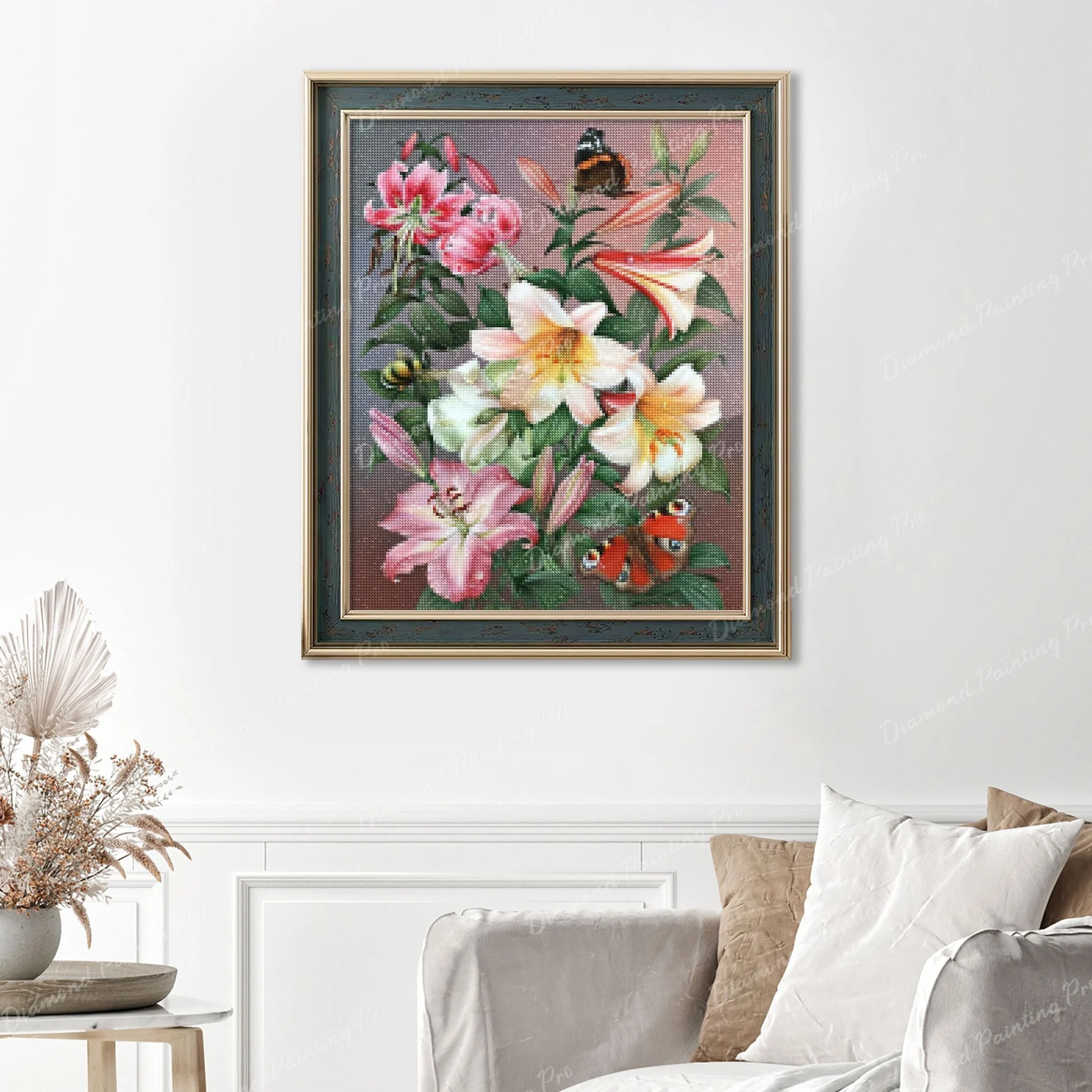 Butterflies and Flowers | Finished Diamond Painting - Image 6