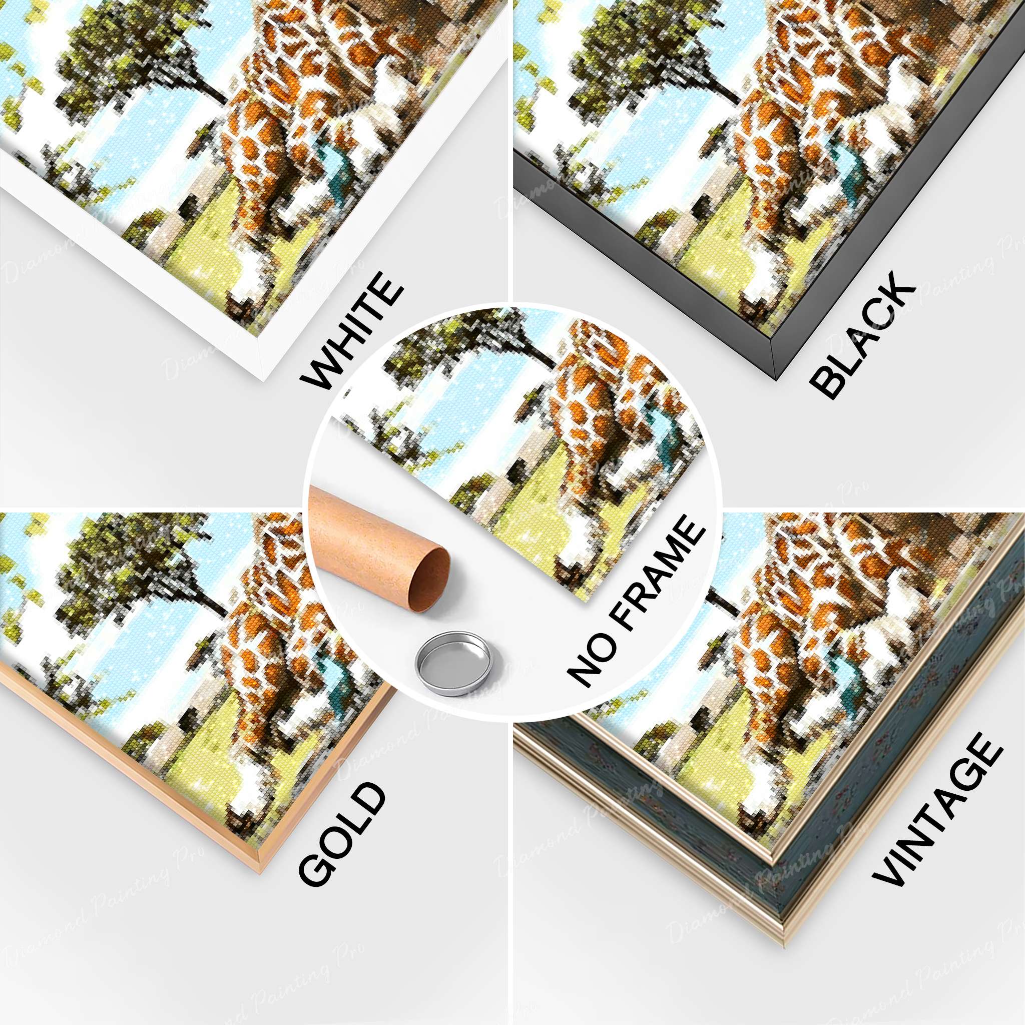 Elephant and Giraffe | Finished Diamond Painting - Image 7