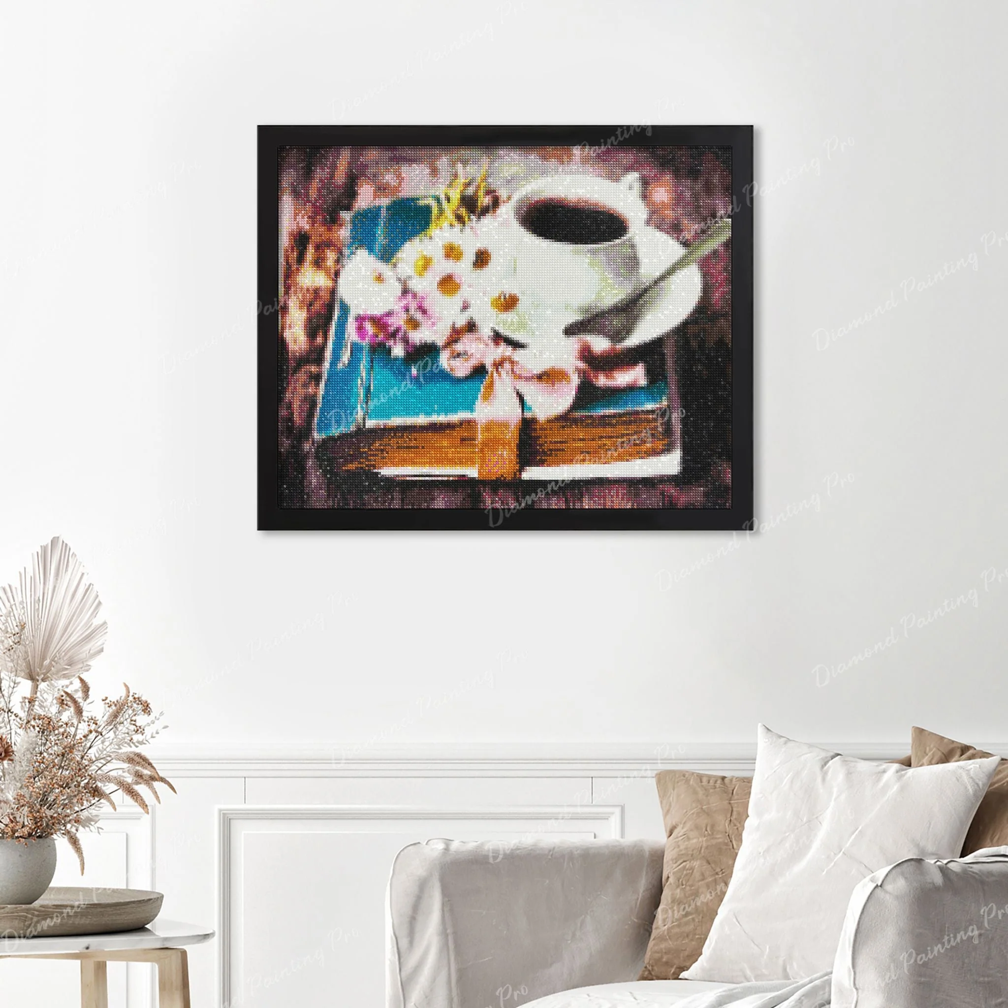 Flowers & Coffee | Finished Diamond Painting - Image 4