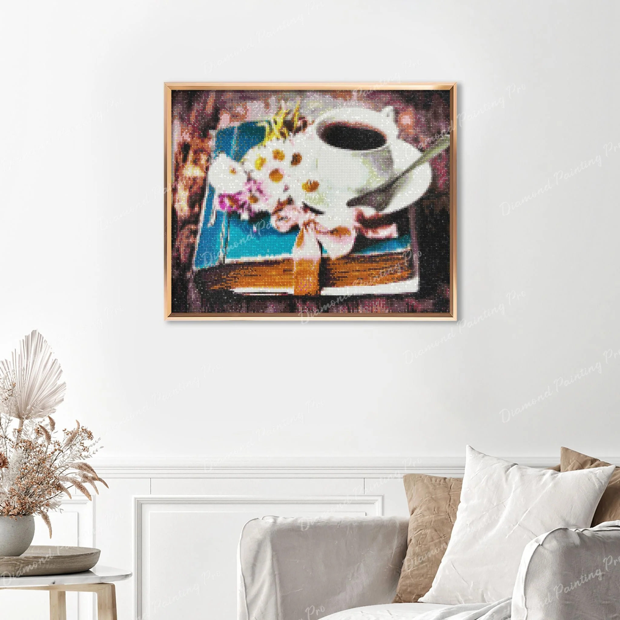 Flowers & Coffee | Finished Diamond Painting - Image 5