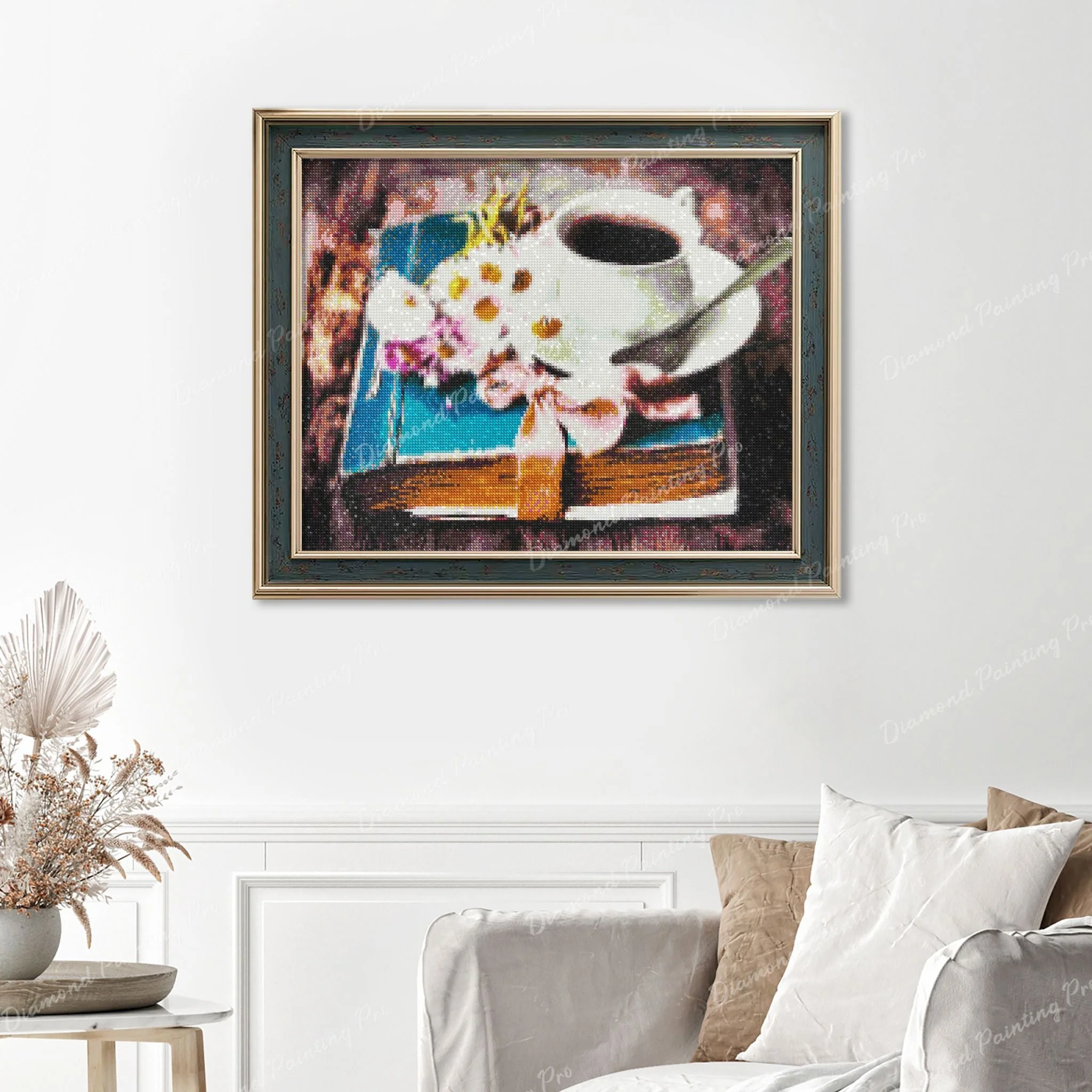 Flowers & Coffee | Finished Diamond Painting - Image 6