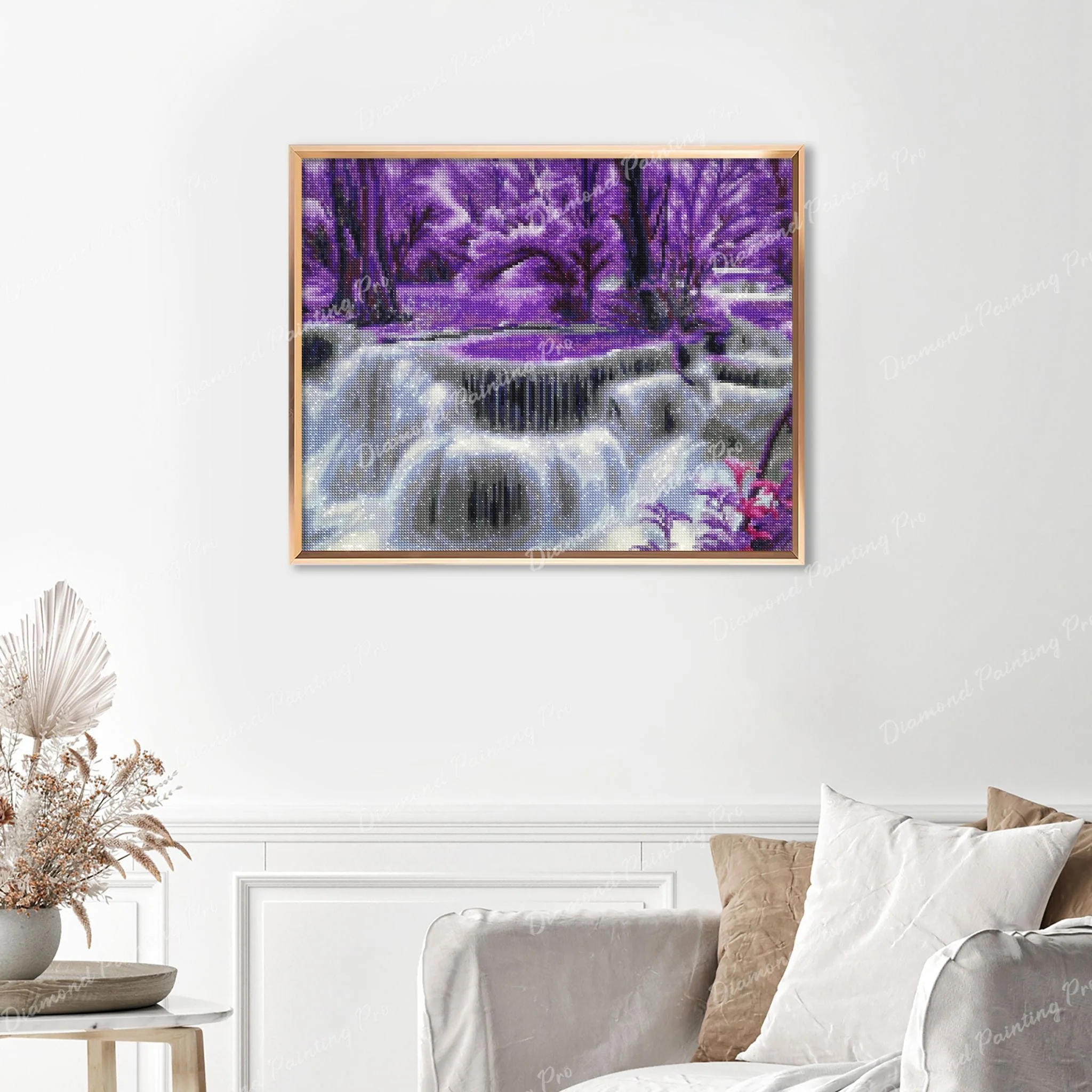 Purple Waterfall | Finished Diamond Painting - Image 5