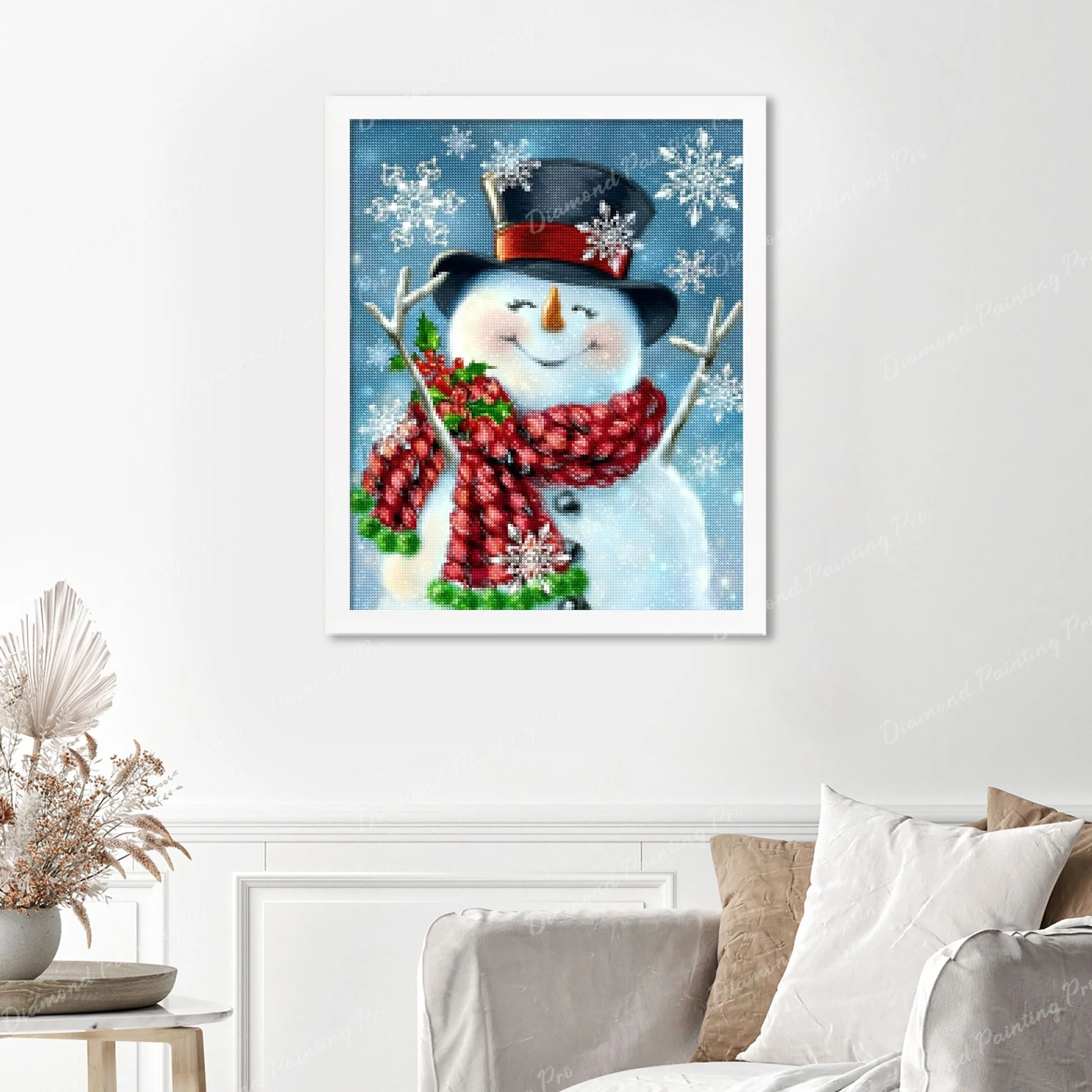 Snowman Christmas | Finished Diamond Painting - Image 3