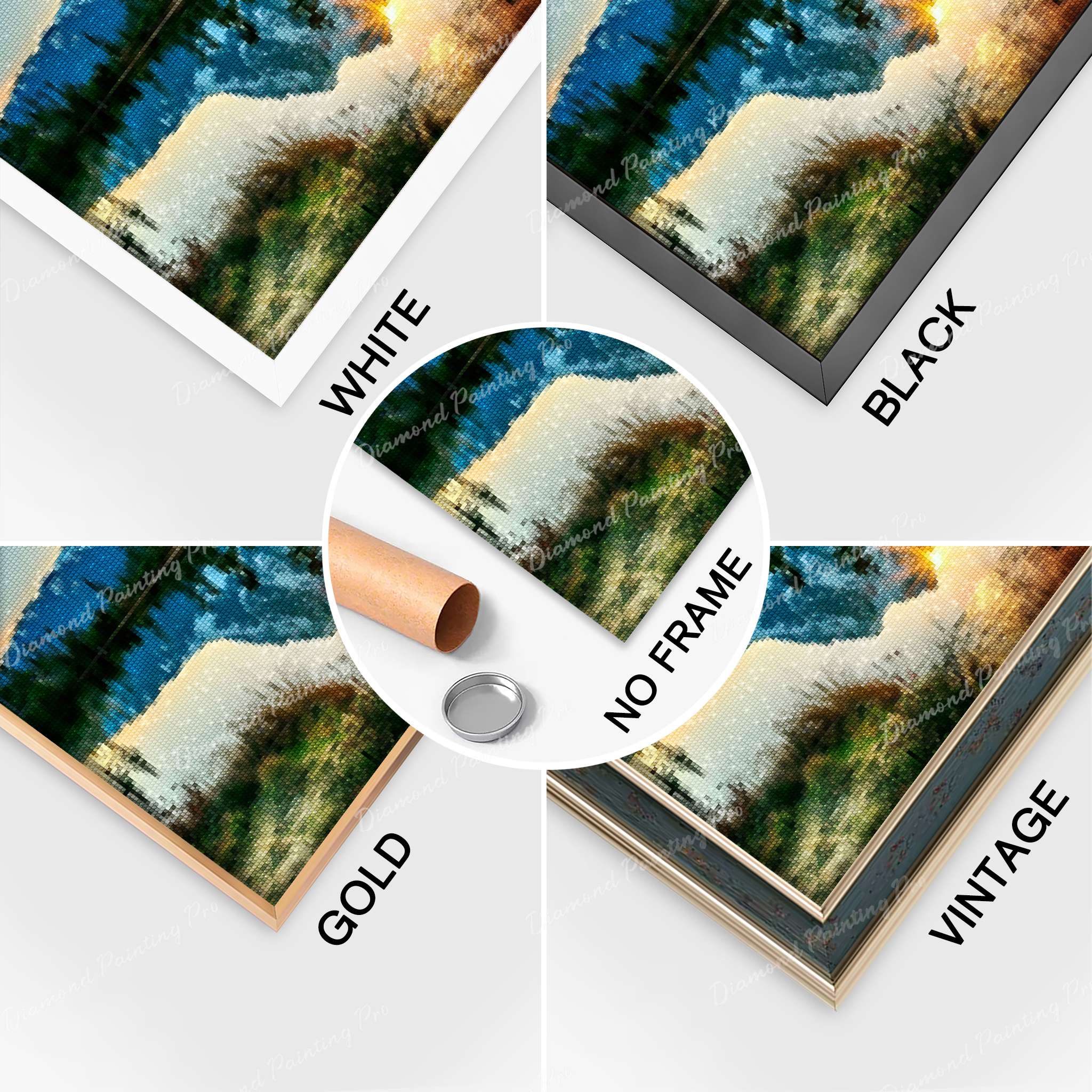 Sun Shining on Mountain | Finished Diamond Painting - Image 7