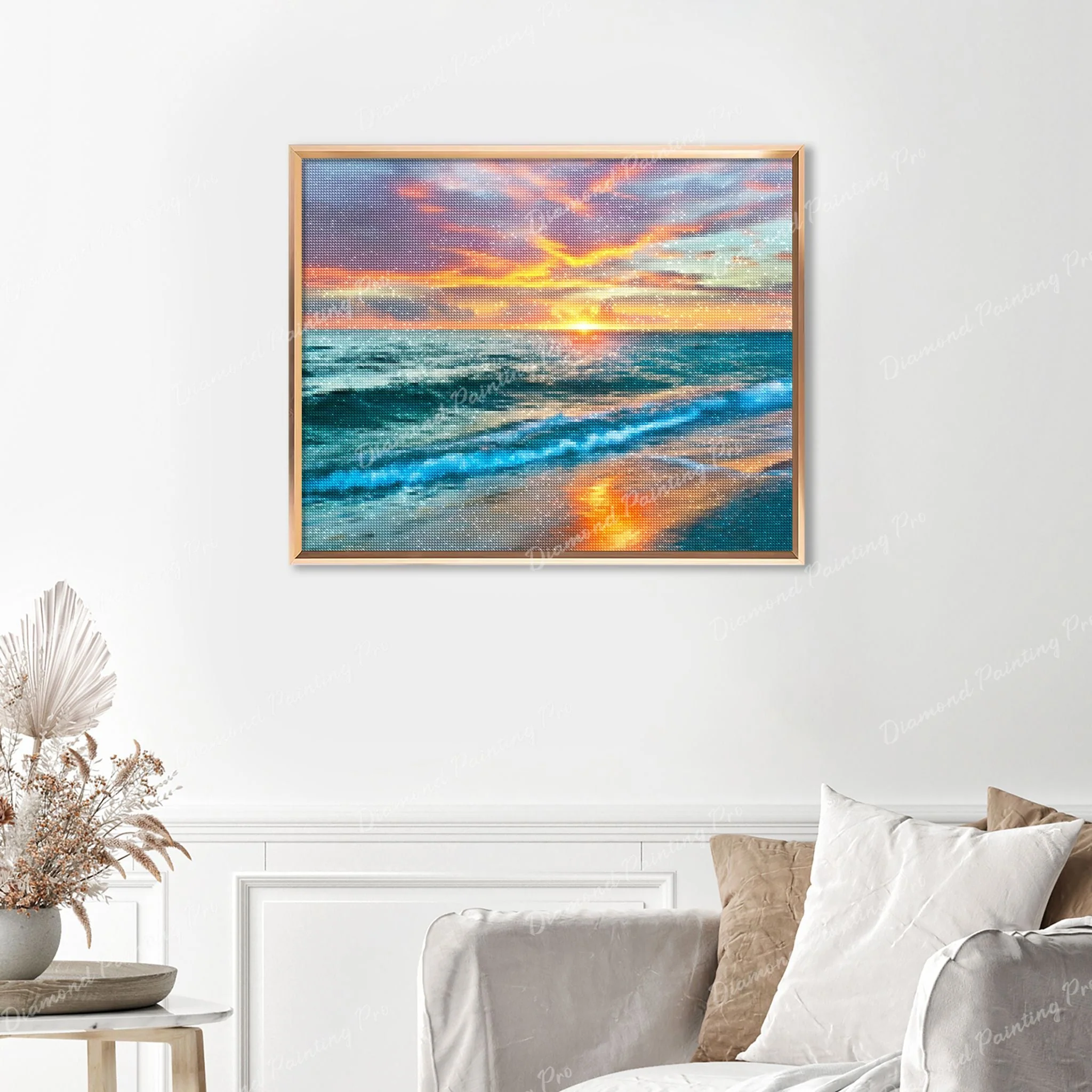 Sunset over Ocean | Finished Diamond Painting - Image 5