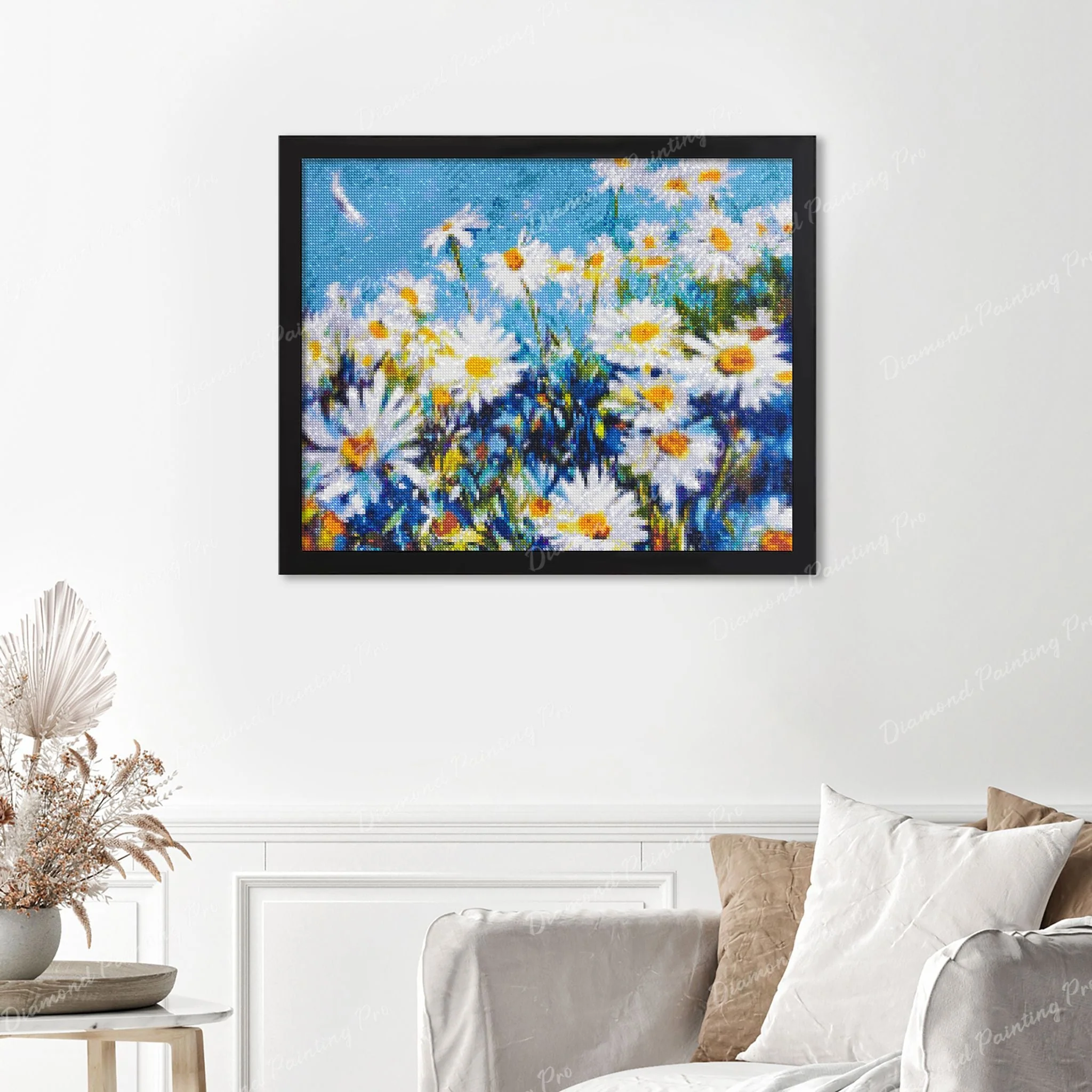 White Daisy Flower | Finished Diamond Painting - Image 4