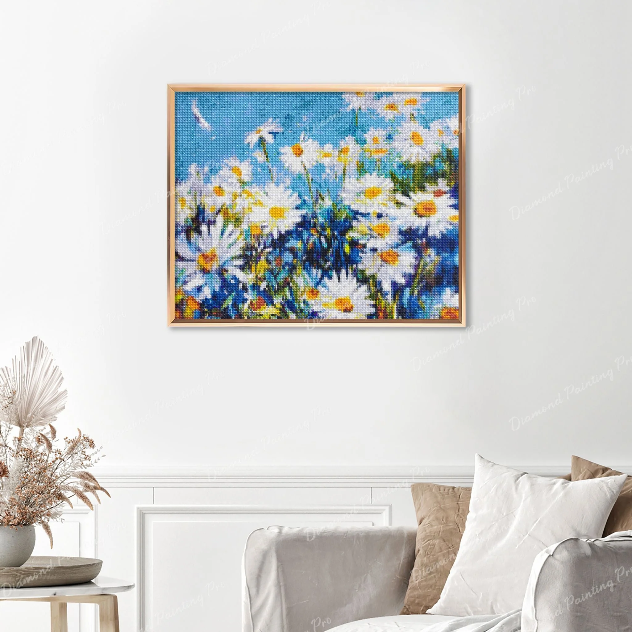 White Daisy Flower | Finished Diamond Painting - Image 5