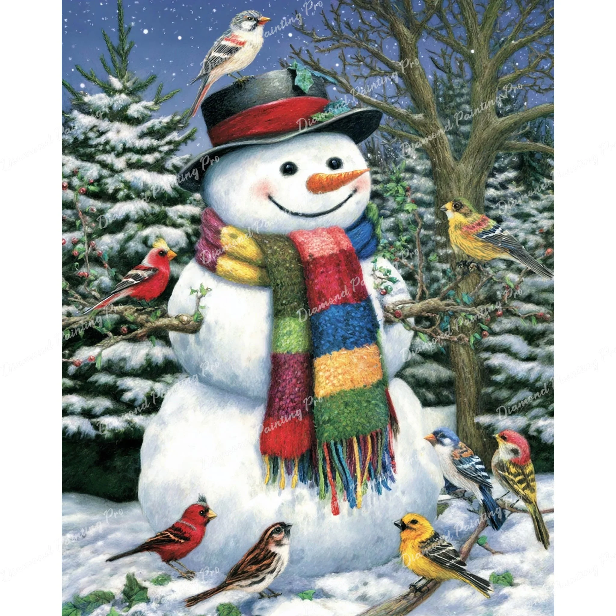 Flock of Winter Friends | Diamond Painting - Image 2