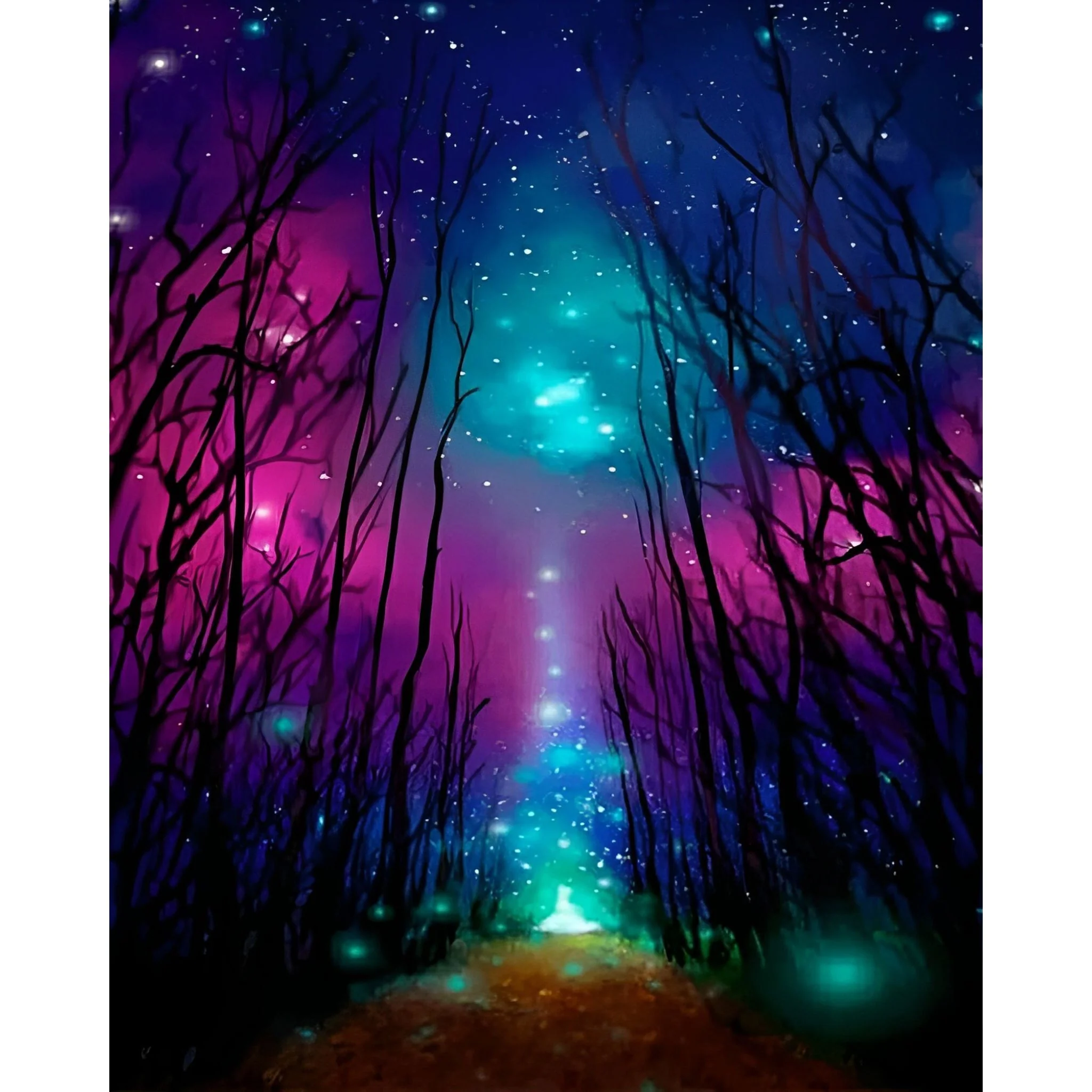 Fluorescent Forest | Diamond Painting - Image 2