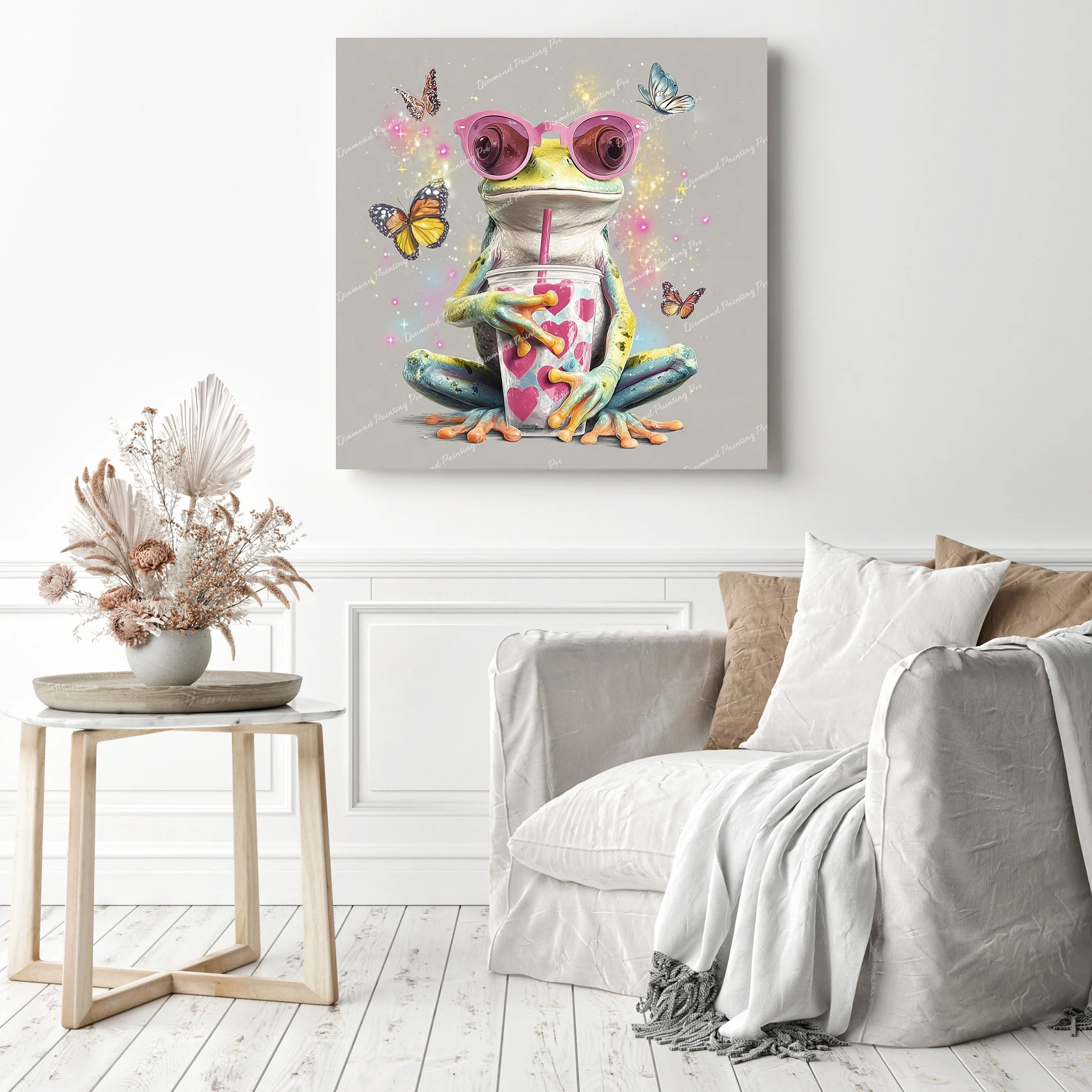 Frog in Pink Sunglasses | Diamond Painting - Image 3