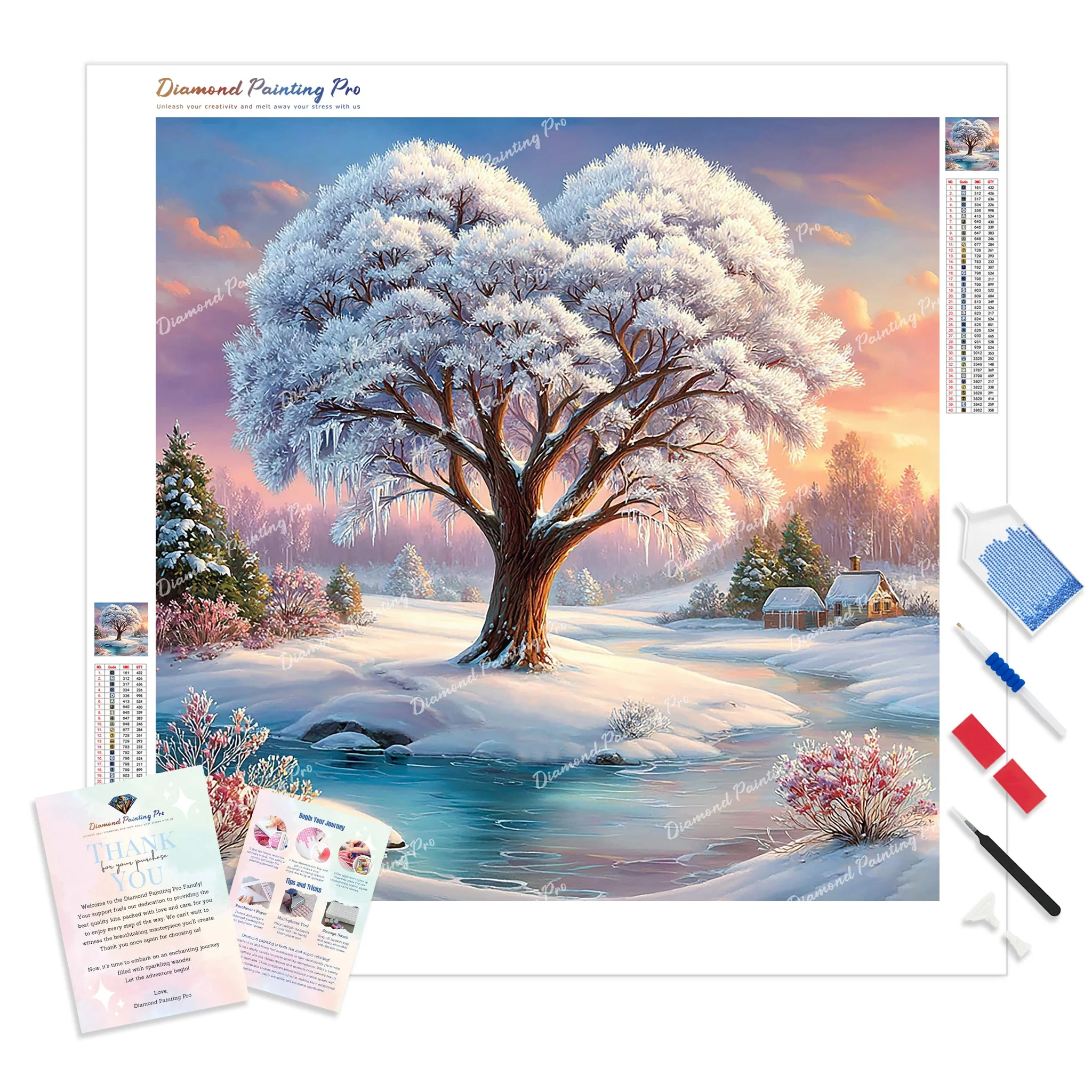 Frozen Valentine Tree | Diamond Painting