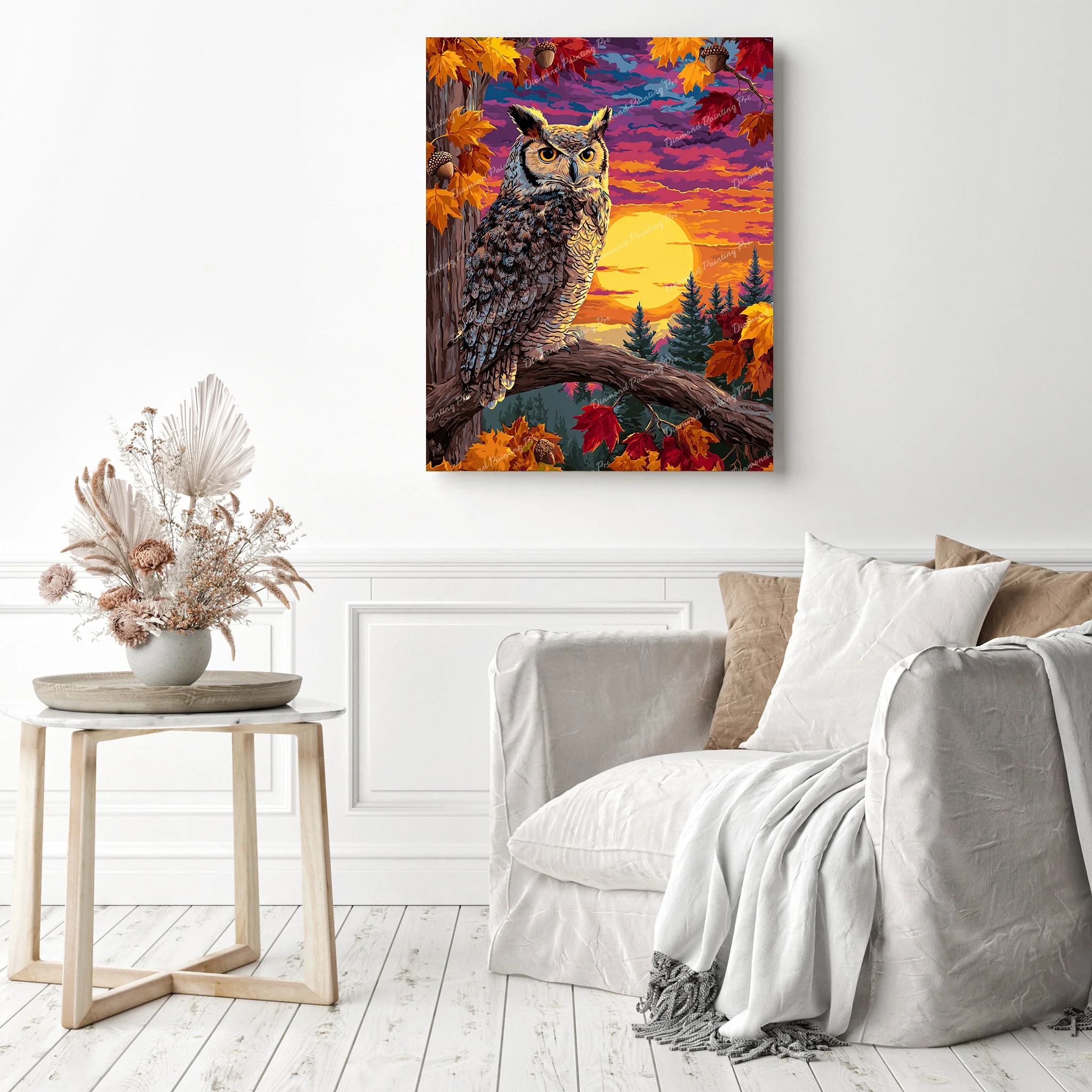 Golden Hour Owl | Diamond Painting - Image 3