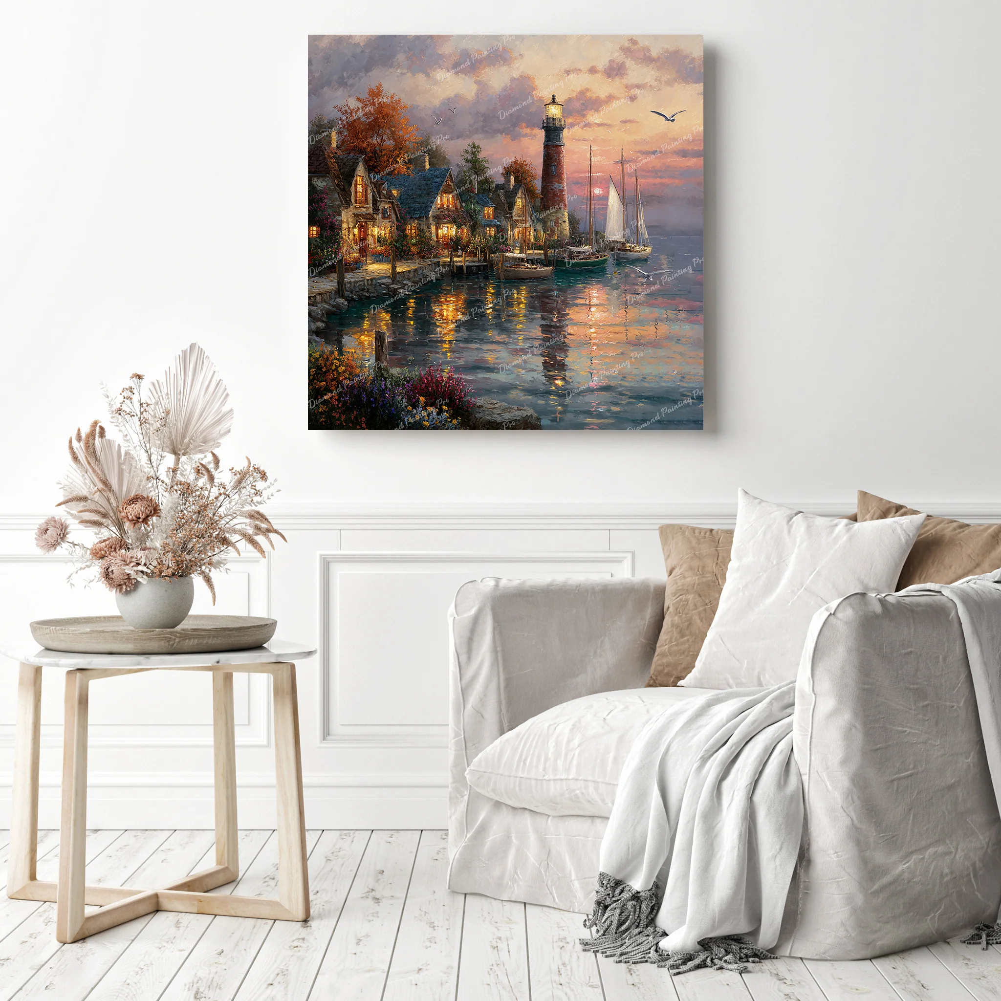 Harbor at Sunset | Diamond Painting - Image 3