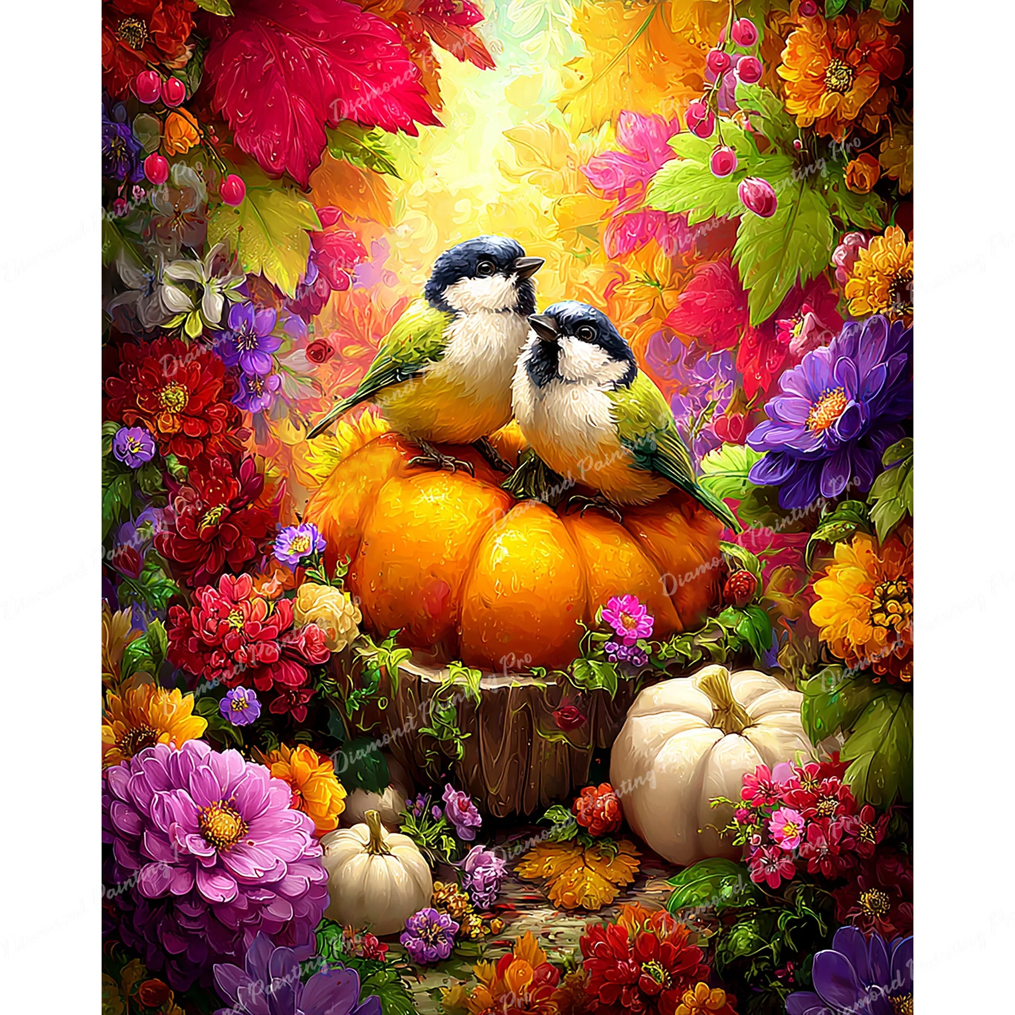 Harvest Lovebirds | Diamond Painting - Image 2