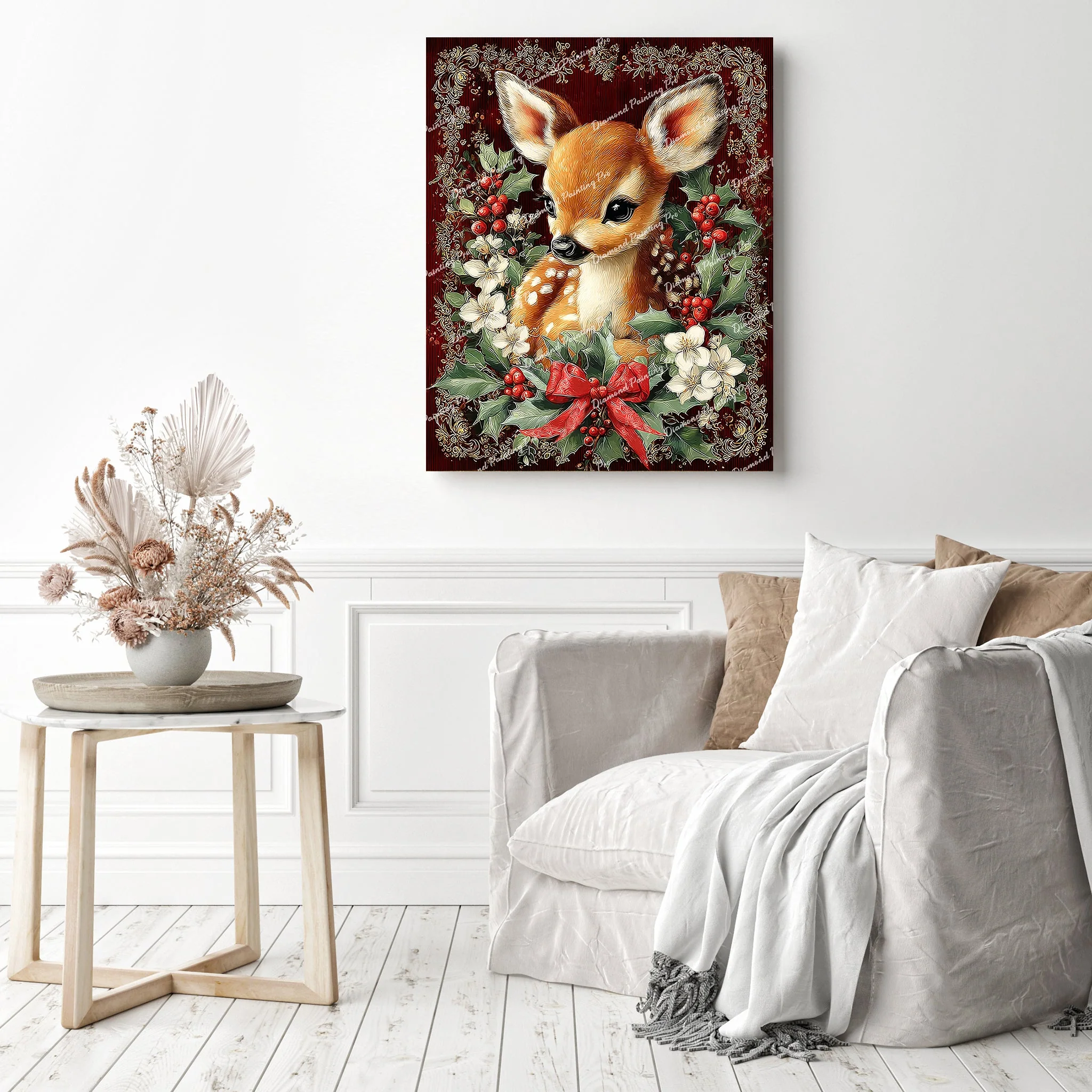 Holly Jolly Fawn | Diamond Painting - Image 3