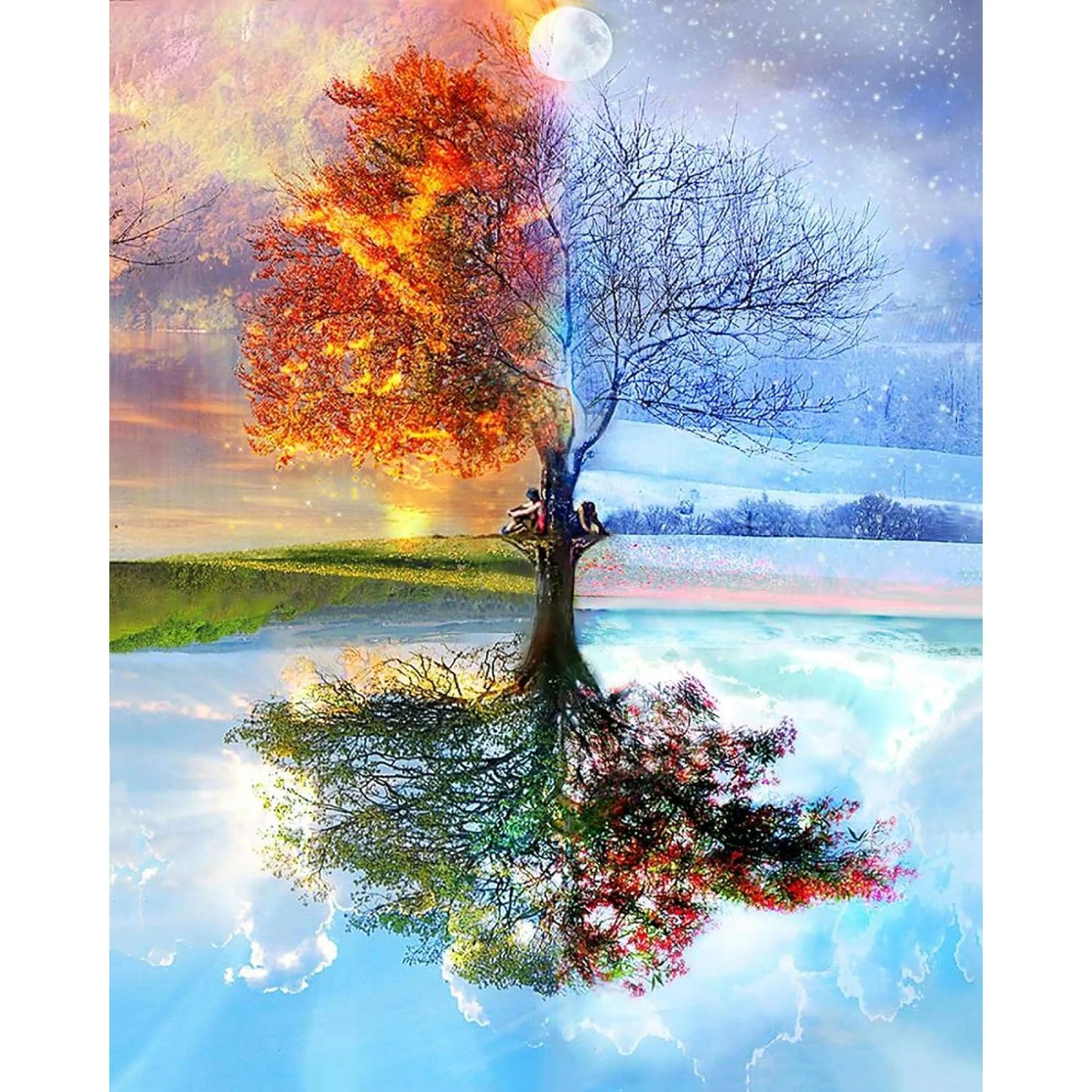 Four Seasons Tree | Diamond Painting - Image 2