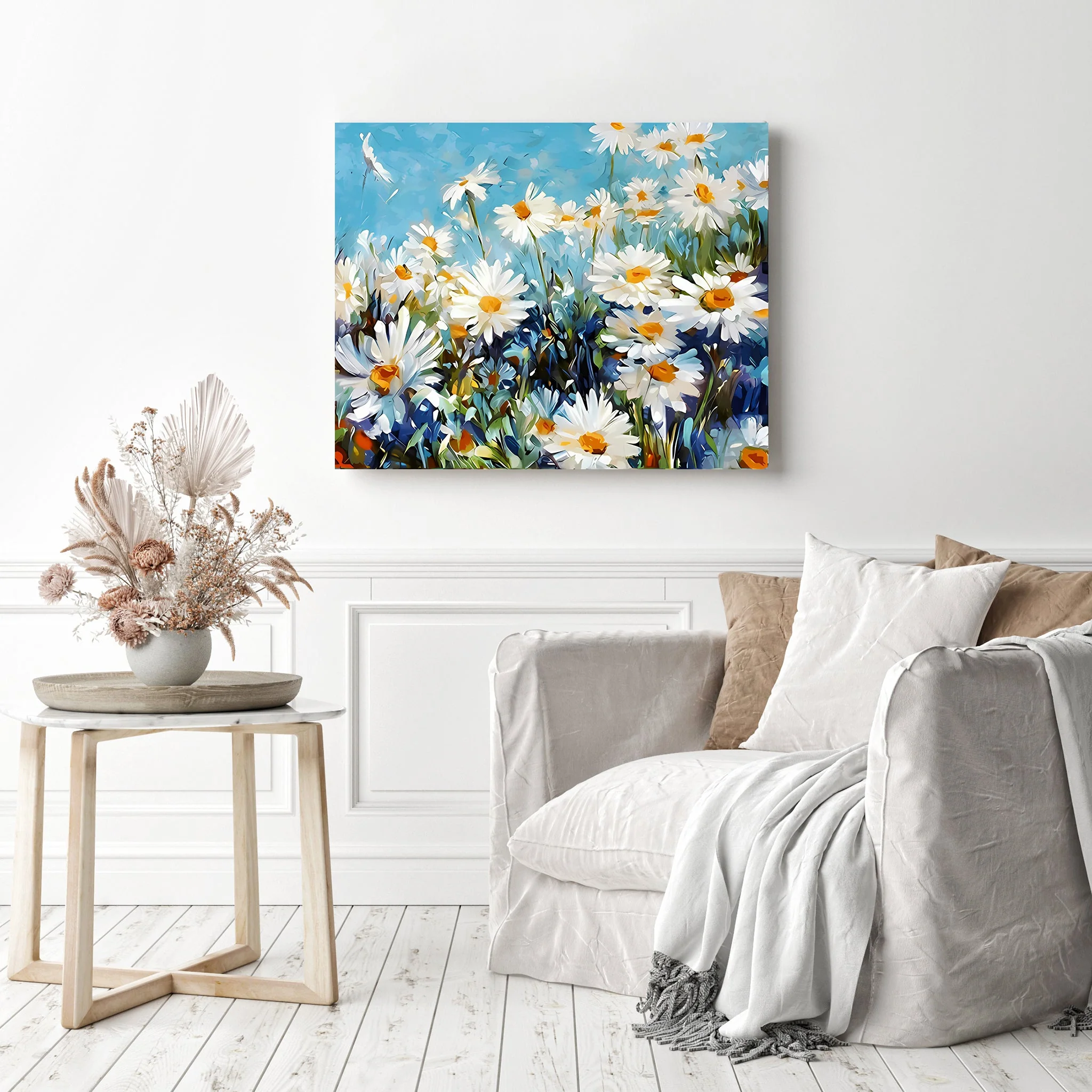 White Daisy Flower | Diamond Painting - Image 3