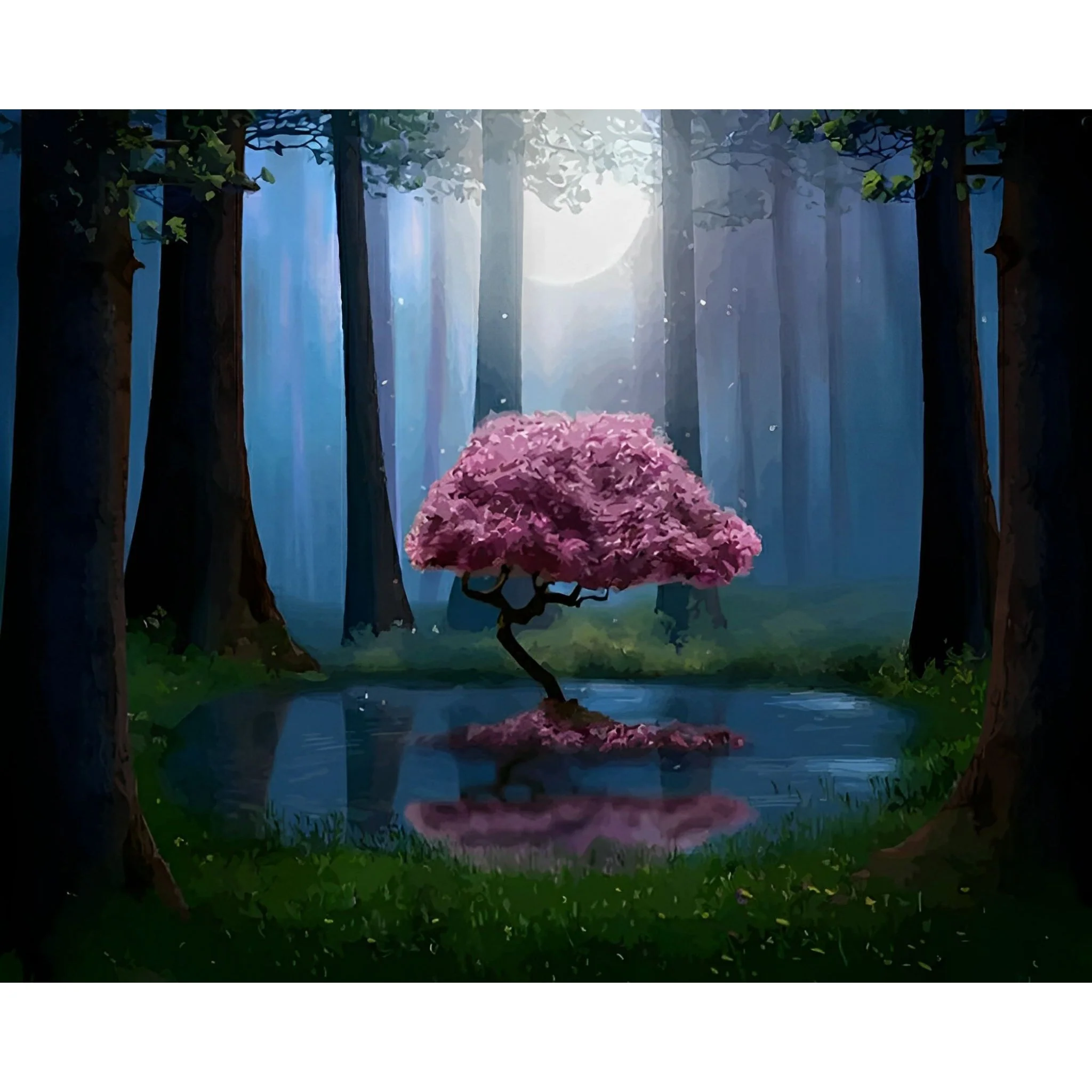Forest Pink Tree | Diamond Painting - Image 2