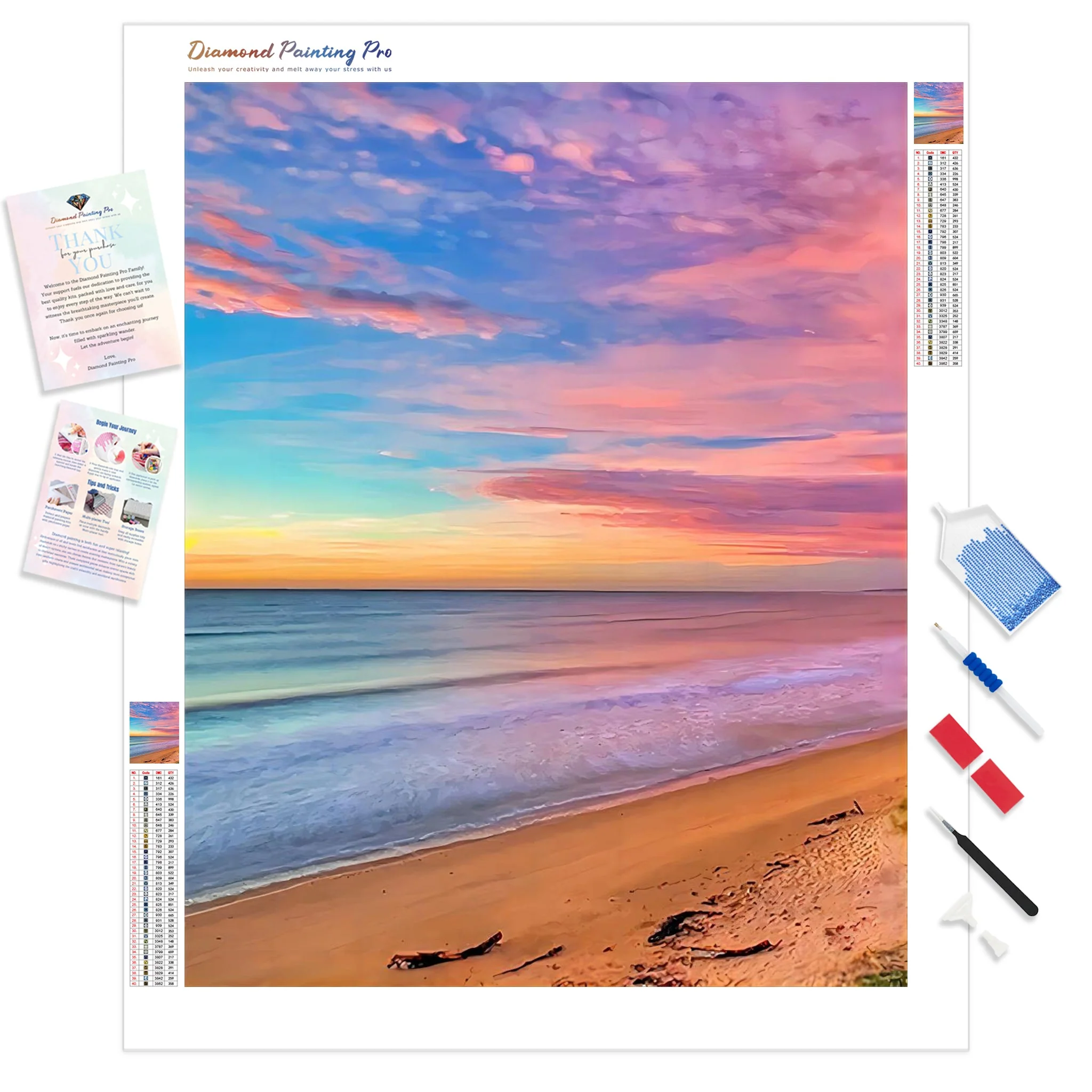 Colorful Beach Sky | Diamond Painting