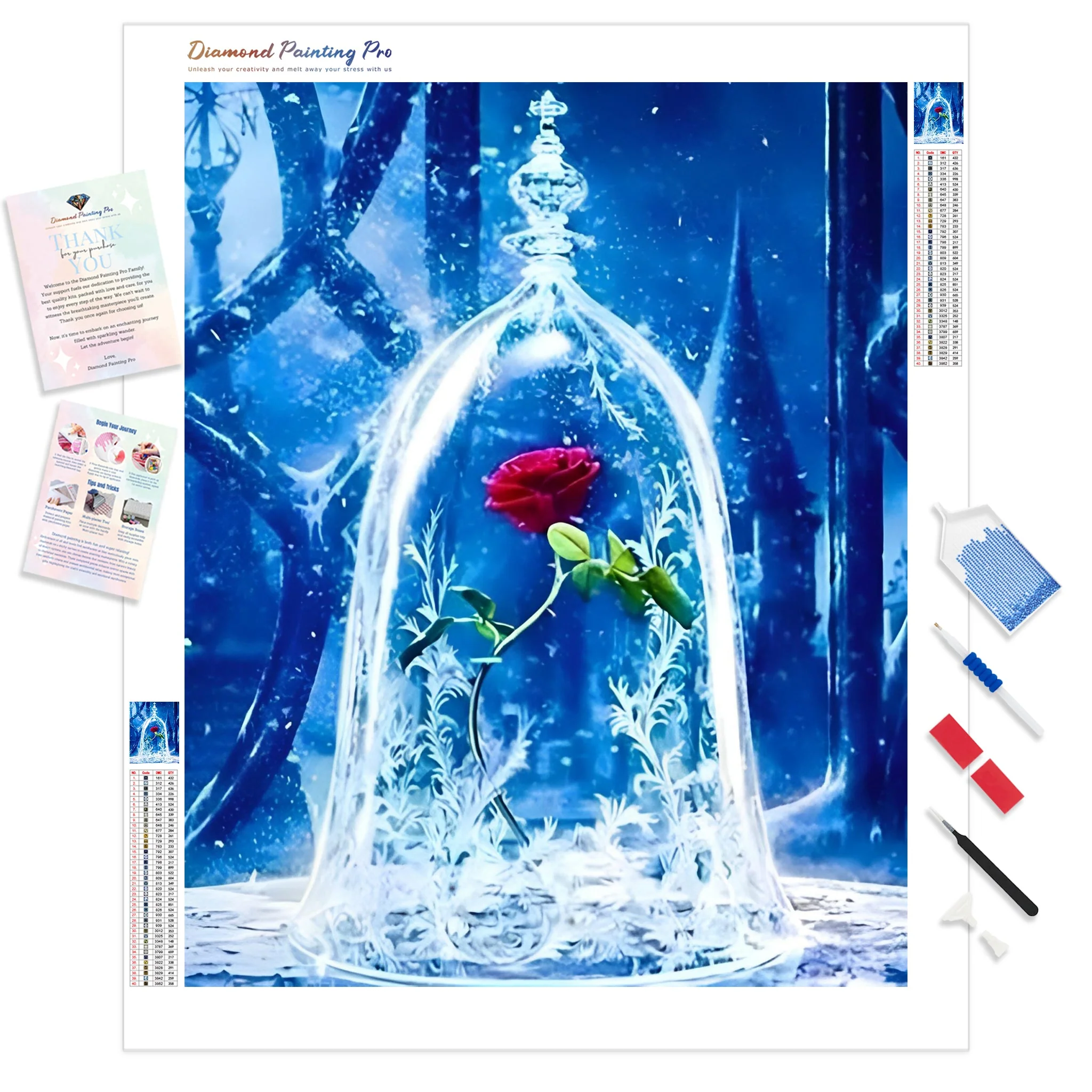 Enchanted Red Rose | Diamond Painting