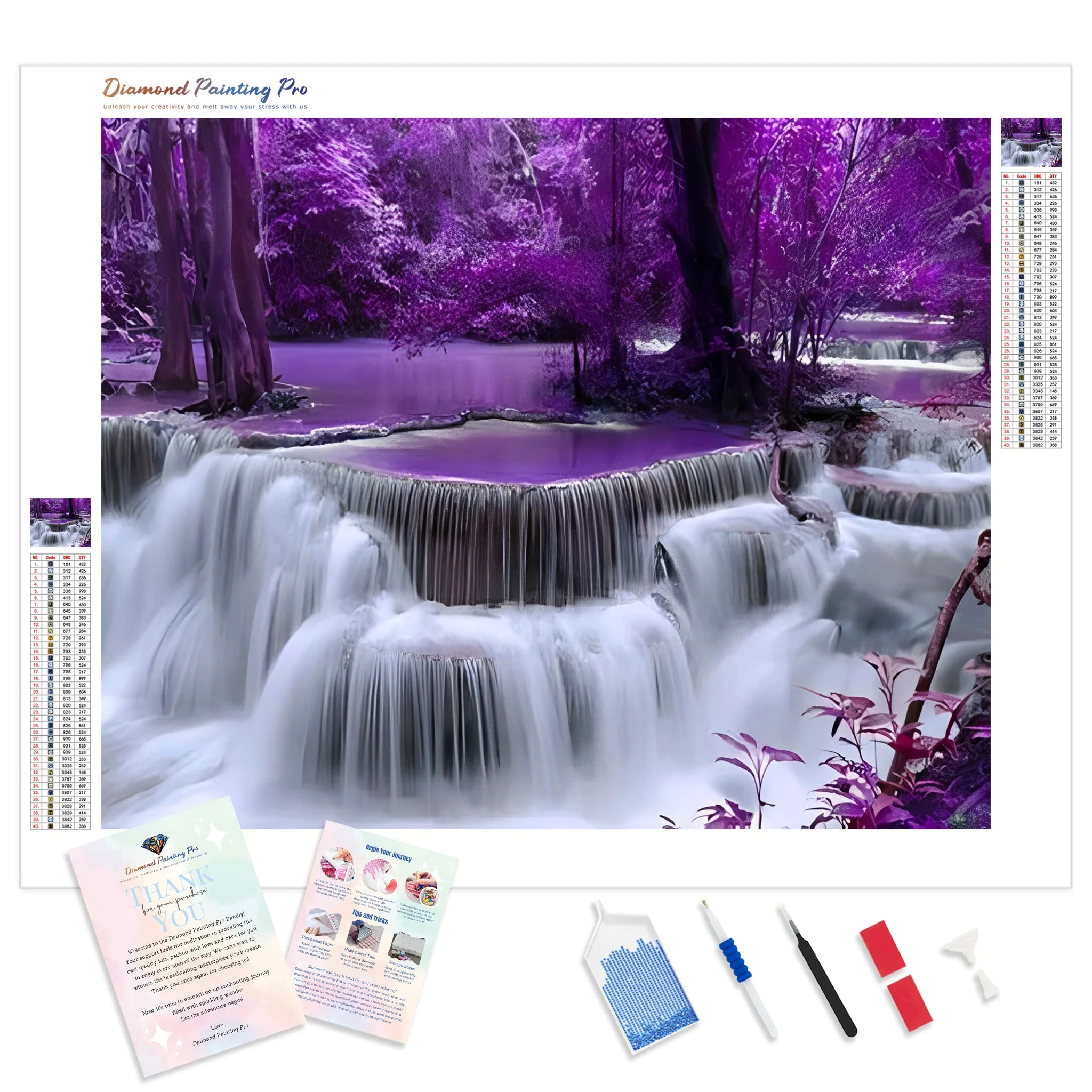Purple Waterfall | Diamond Painting
