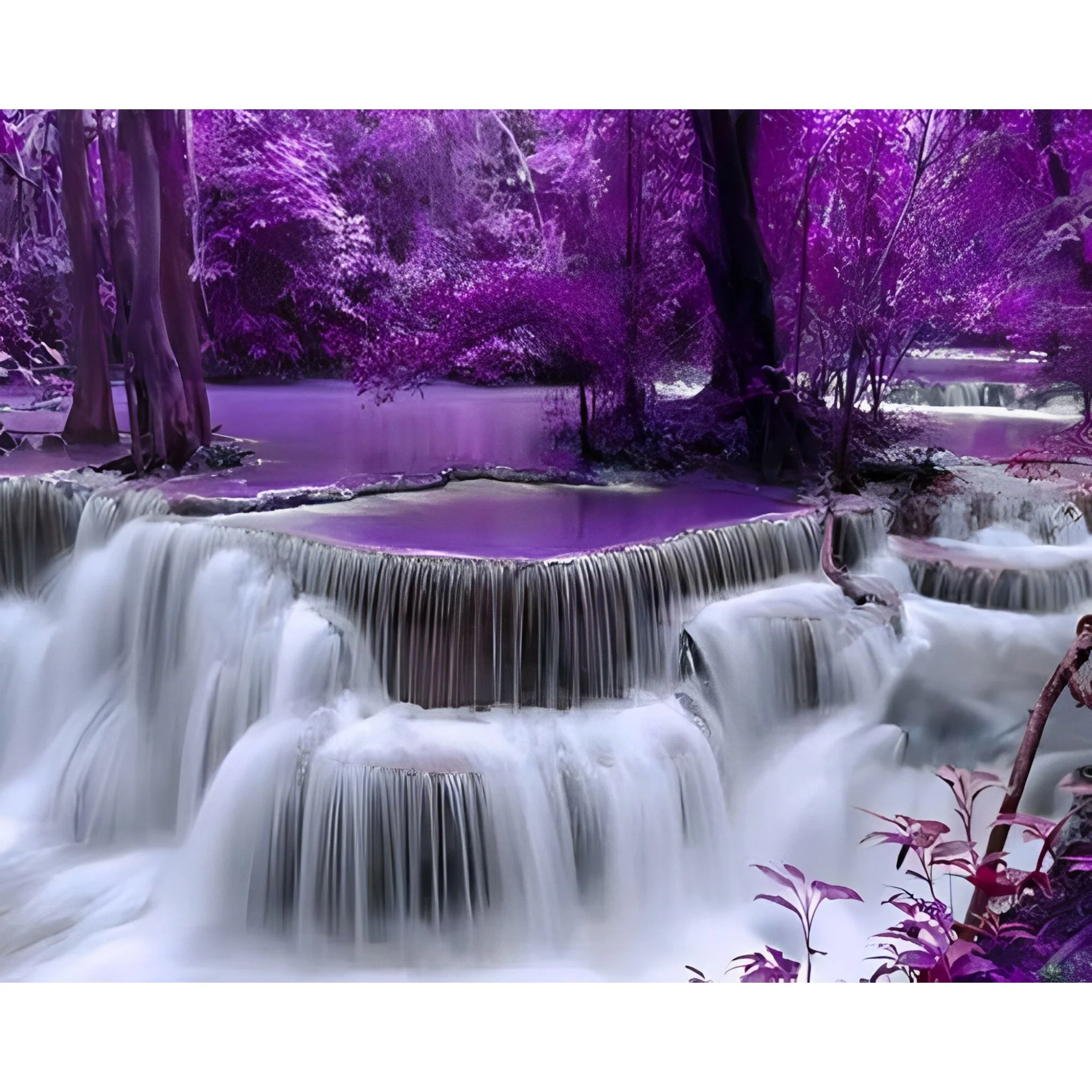 Purple Waterfall | Diamond Painting - Image 2