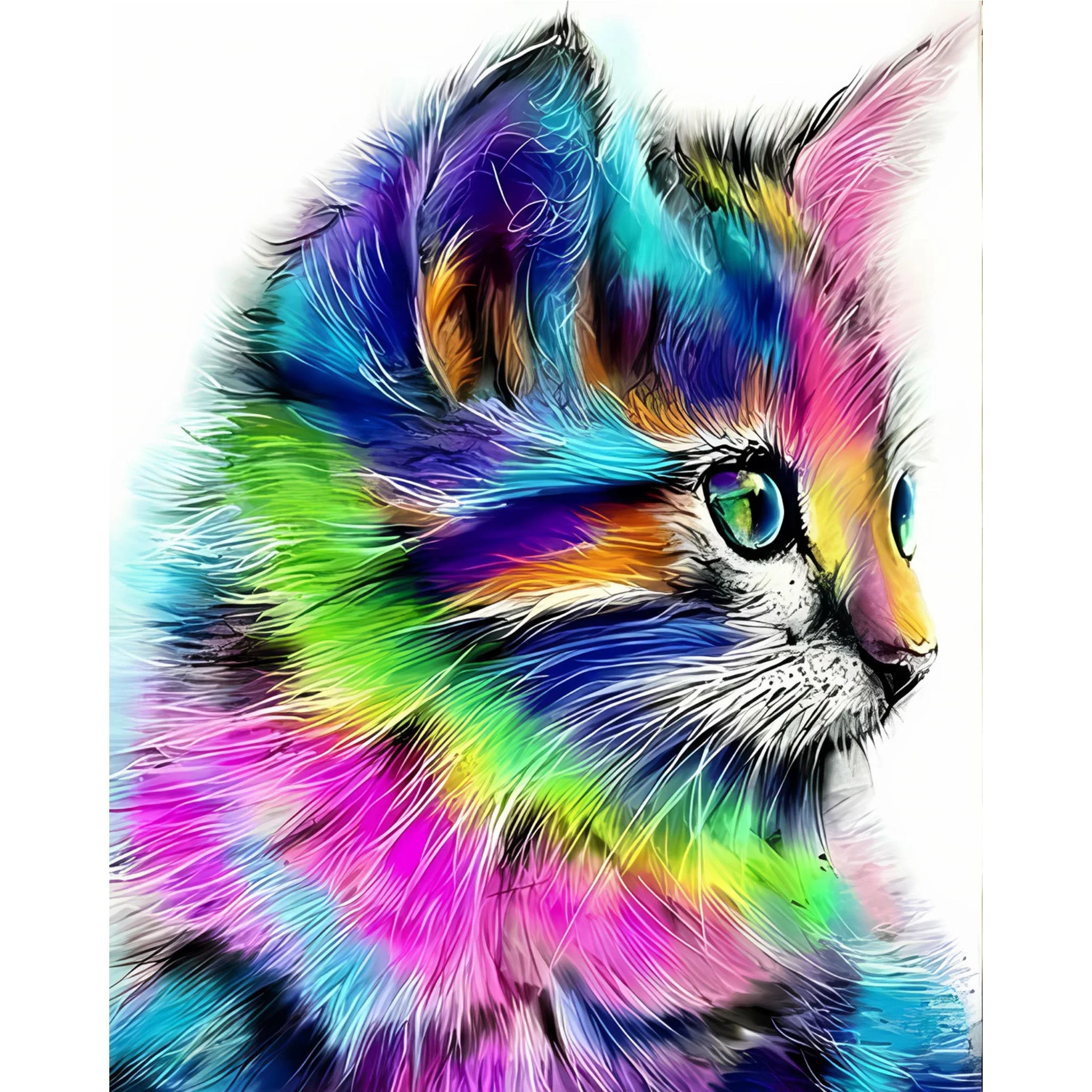 Kaleidoscope Kitty | Diamond Painting - Image 2