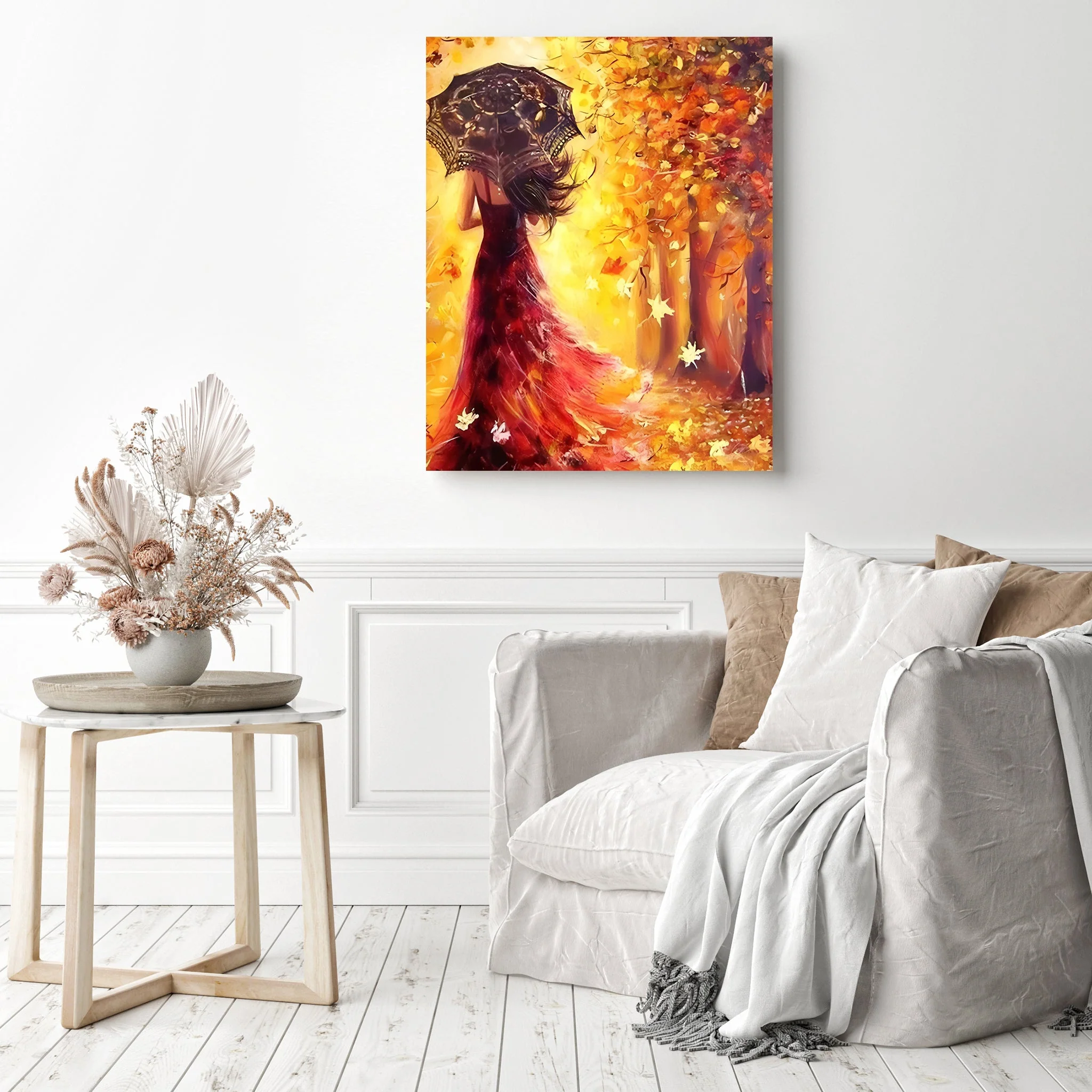 Lady with Umbrella | Diamond Painting - Image 3