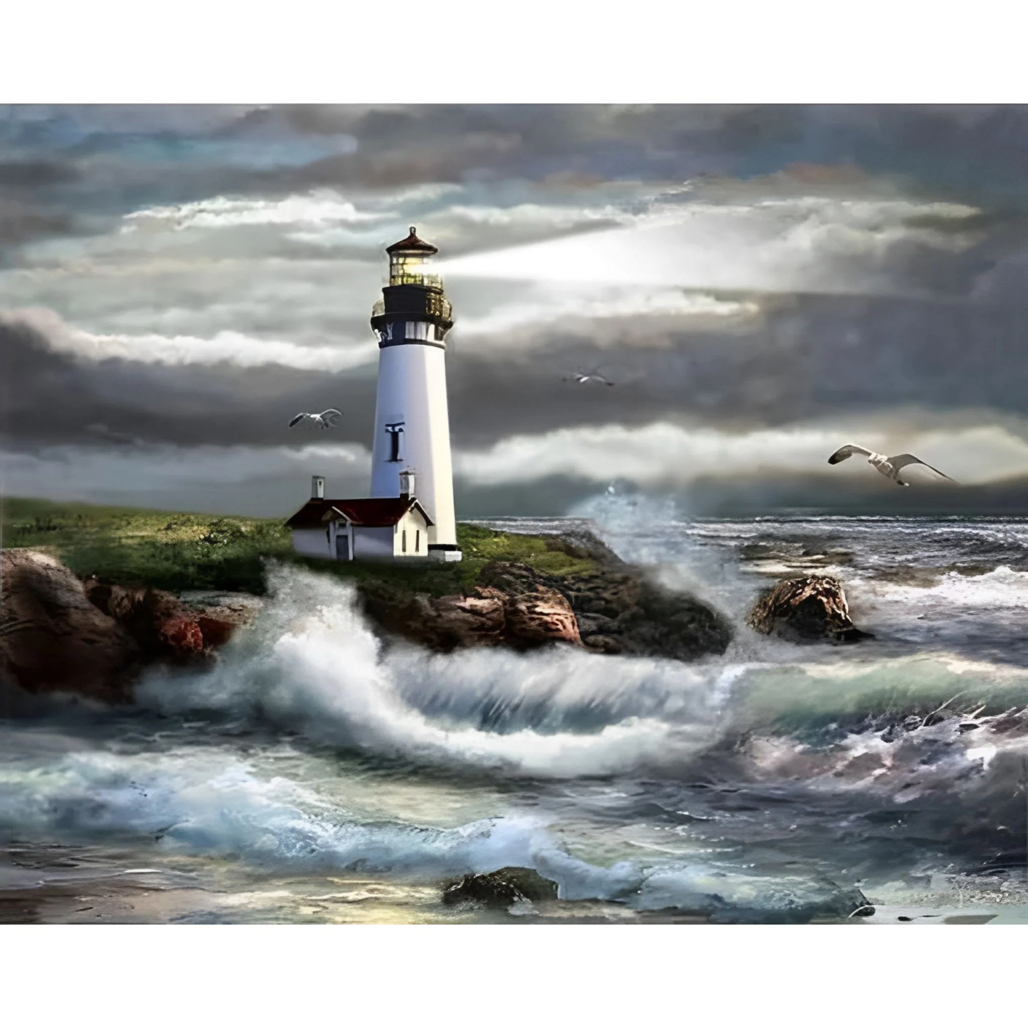 Lighthouse Beam of Hope | Diamond Painting - Image 2