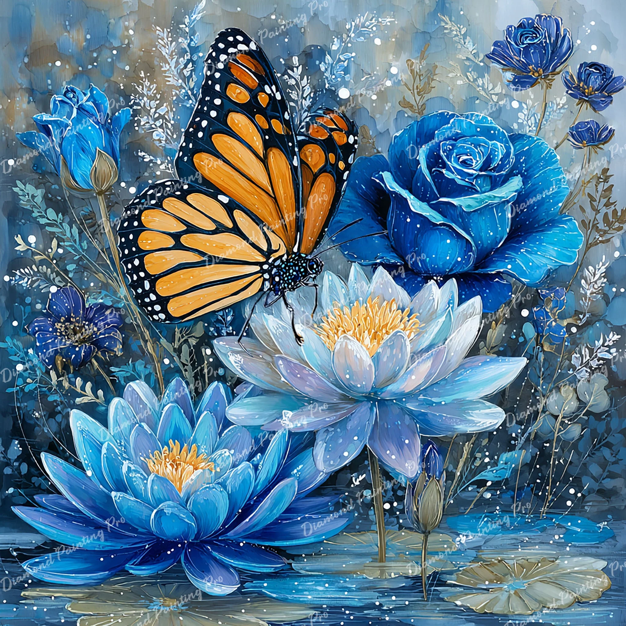 Mystic Lily Pond | Diamond Painting - Image 2
