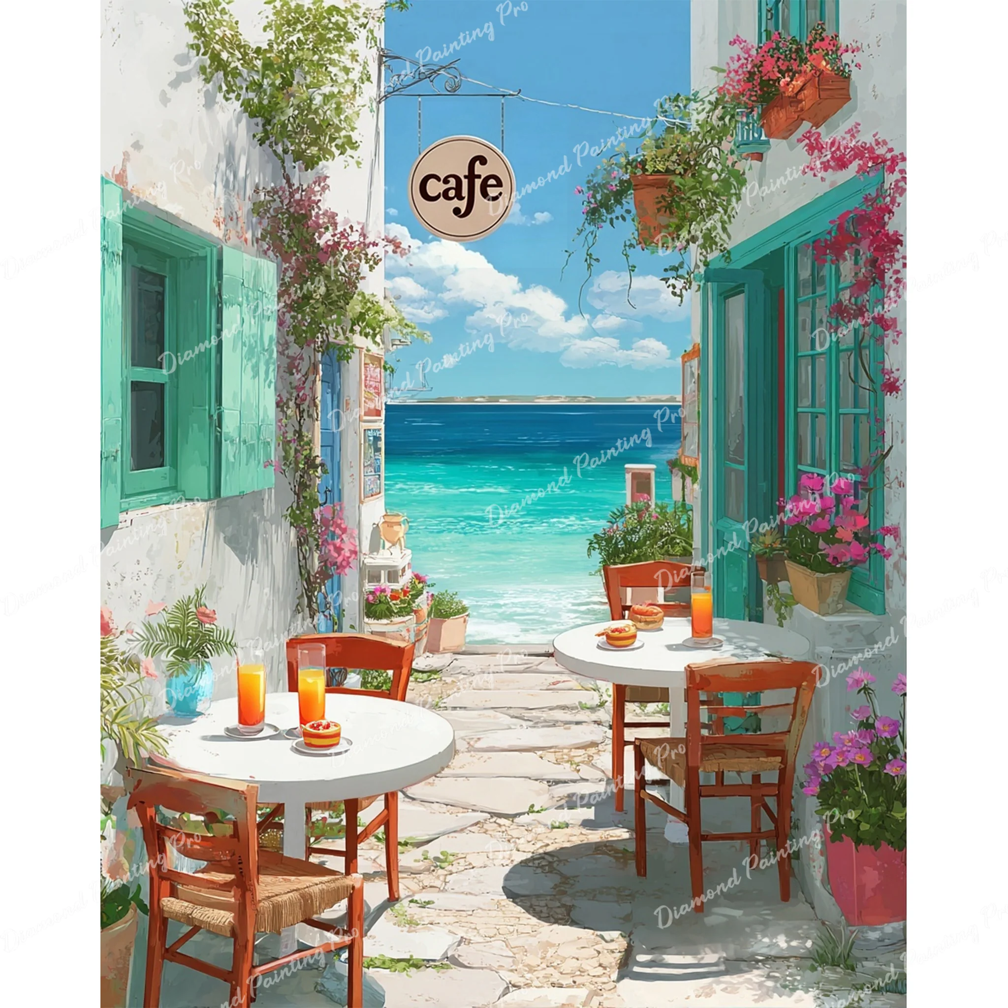Oceanside Cafe | Diamond Painting - Image 2