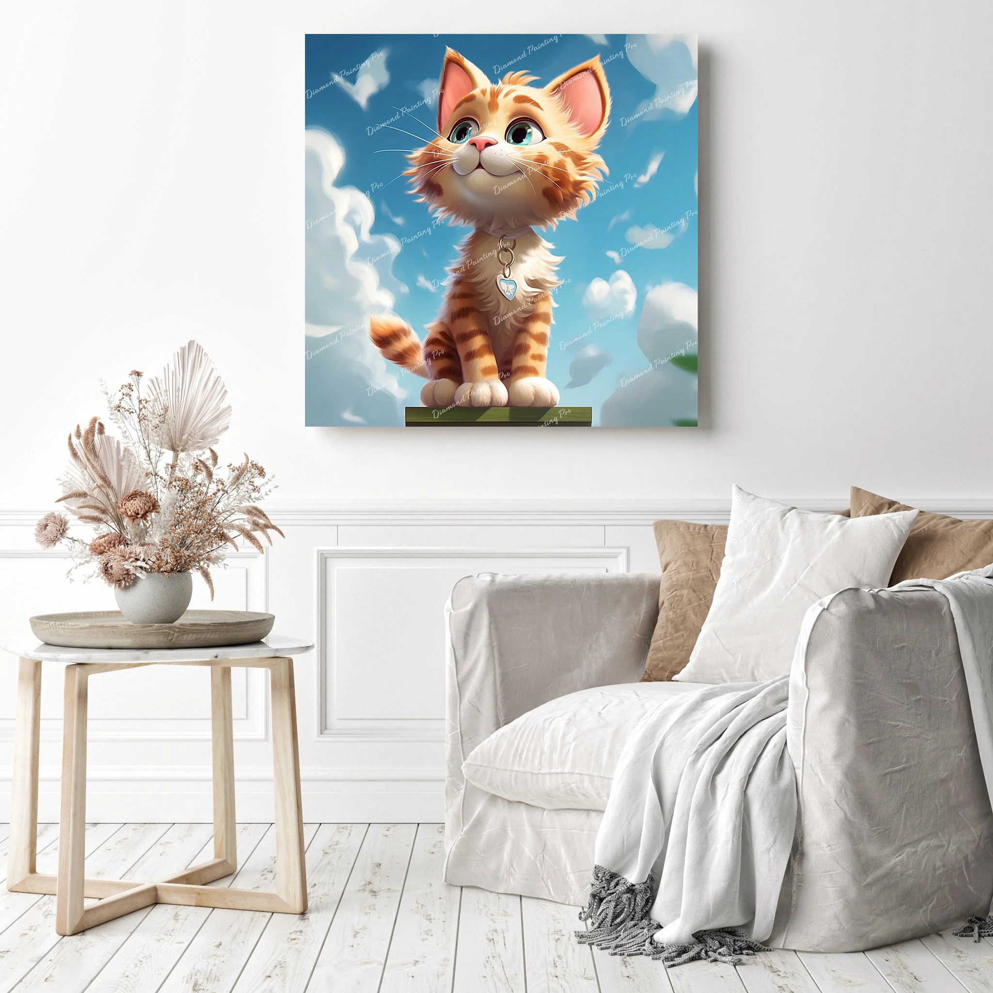 Orange Tabby Cat Gaze | Diamond Painting - Image 3