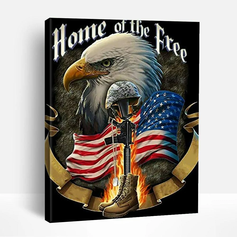Home of the Free Eagle | Paint By Numbers