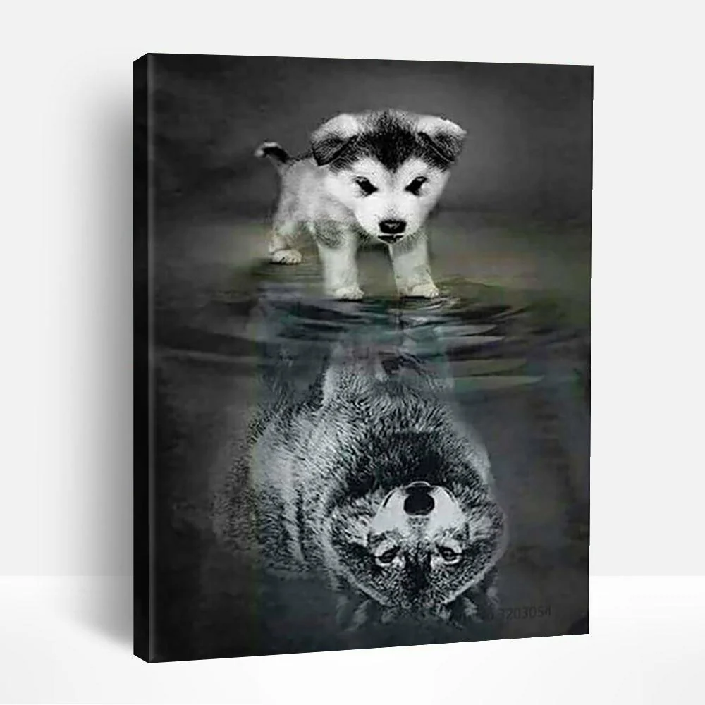Wolf in The Mirror | Paint By Numbers